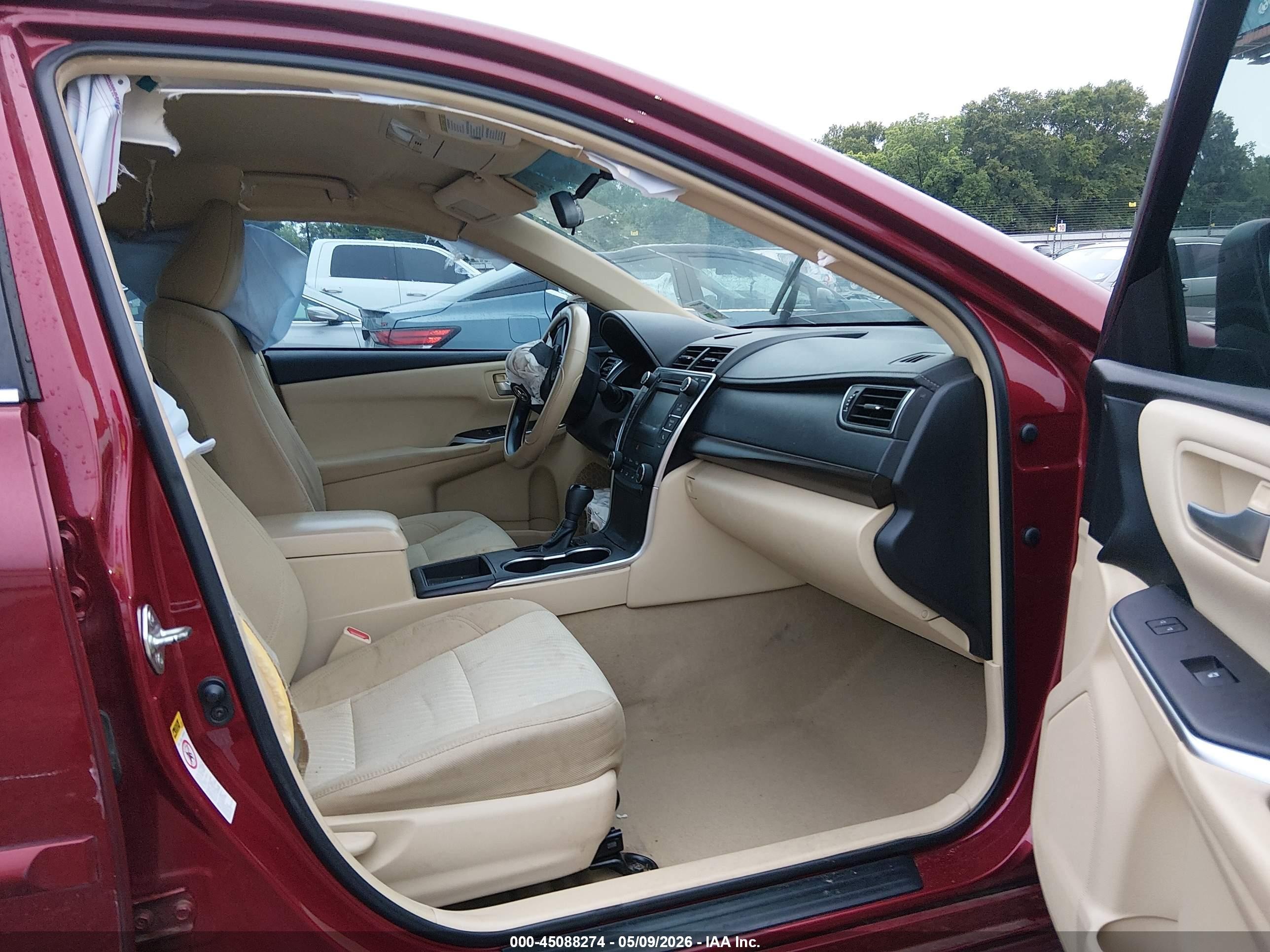 2015 Toyota Camry Le Бордовый vin: 4T1BF1FK6FU965299