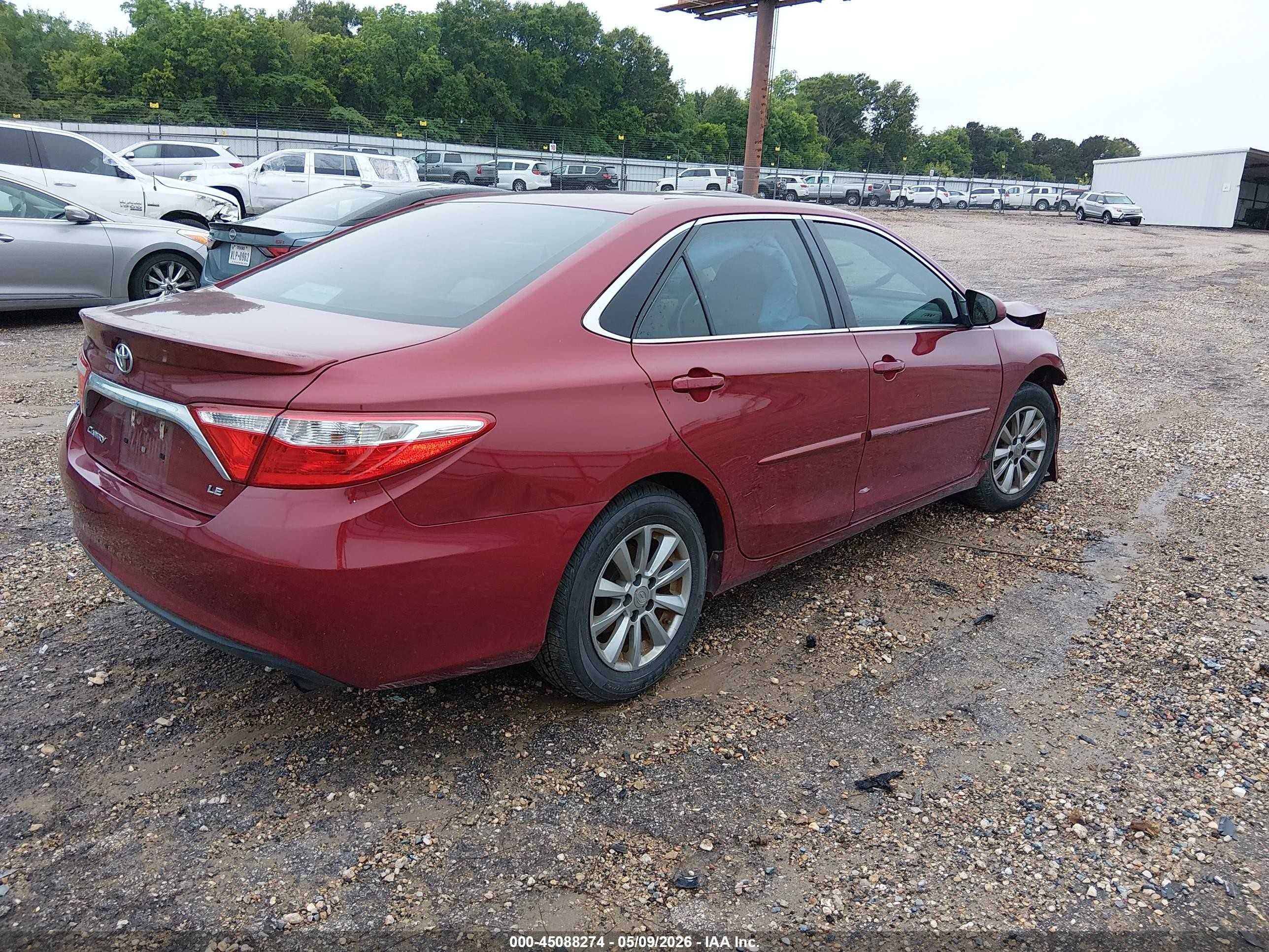 2015 Toyota Camry Le Бордовый vin: 4T1BF1FK6FU965299