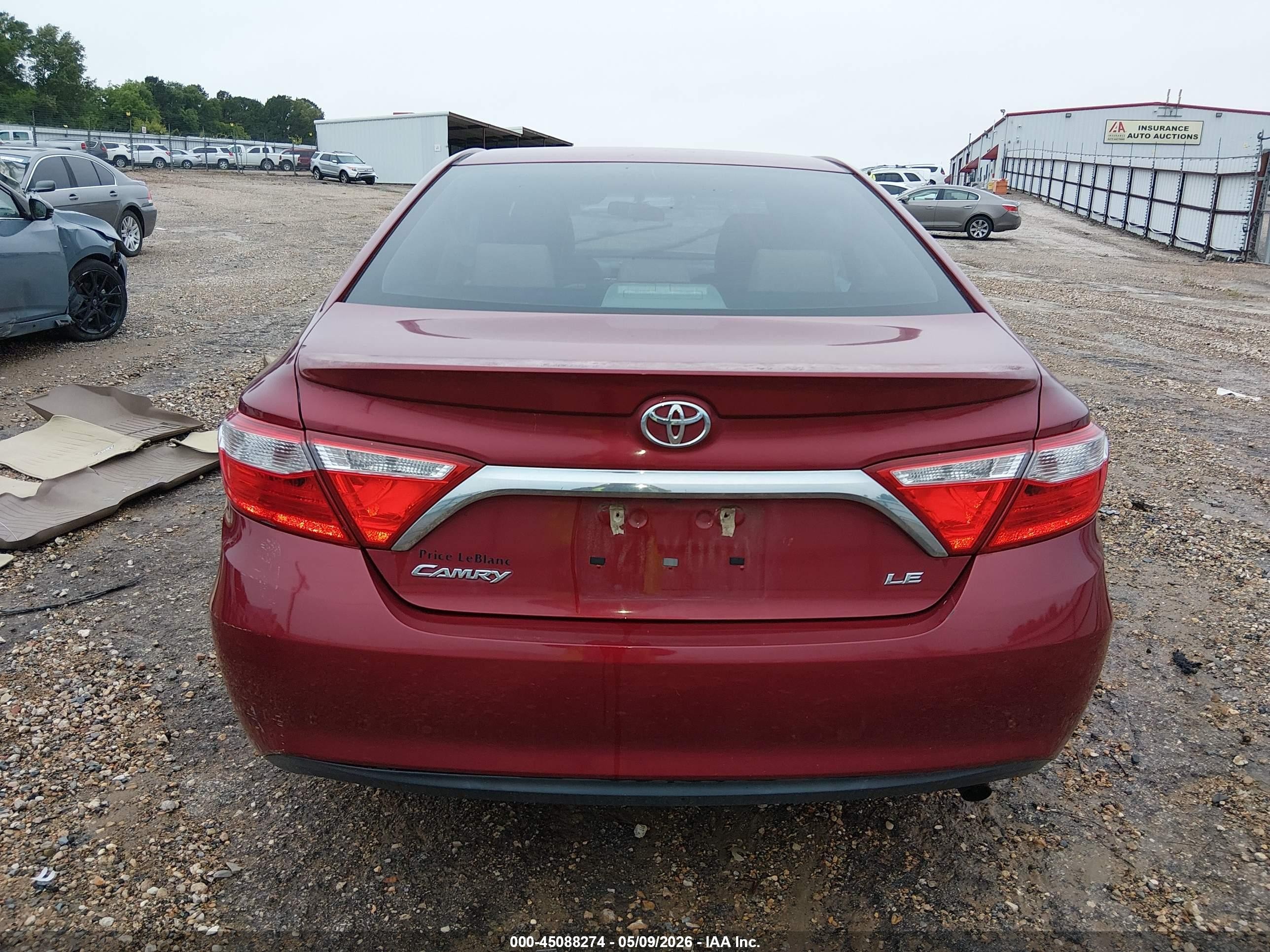 2015 Toyota Camry Le Бордовый vin: 4T1BF1FK6FU965299