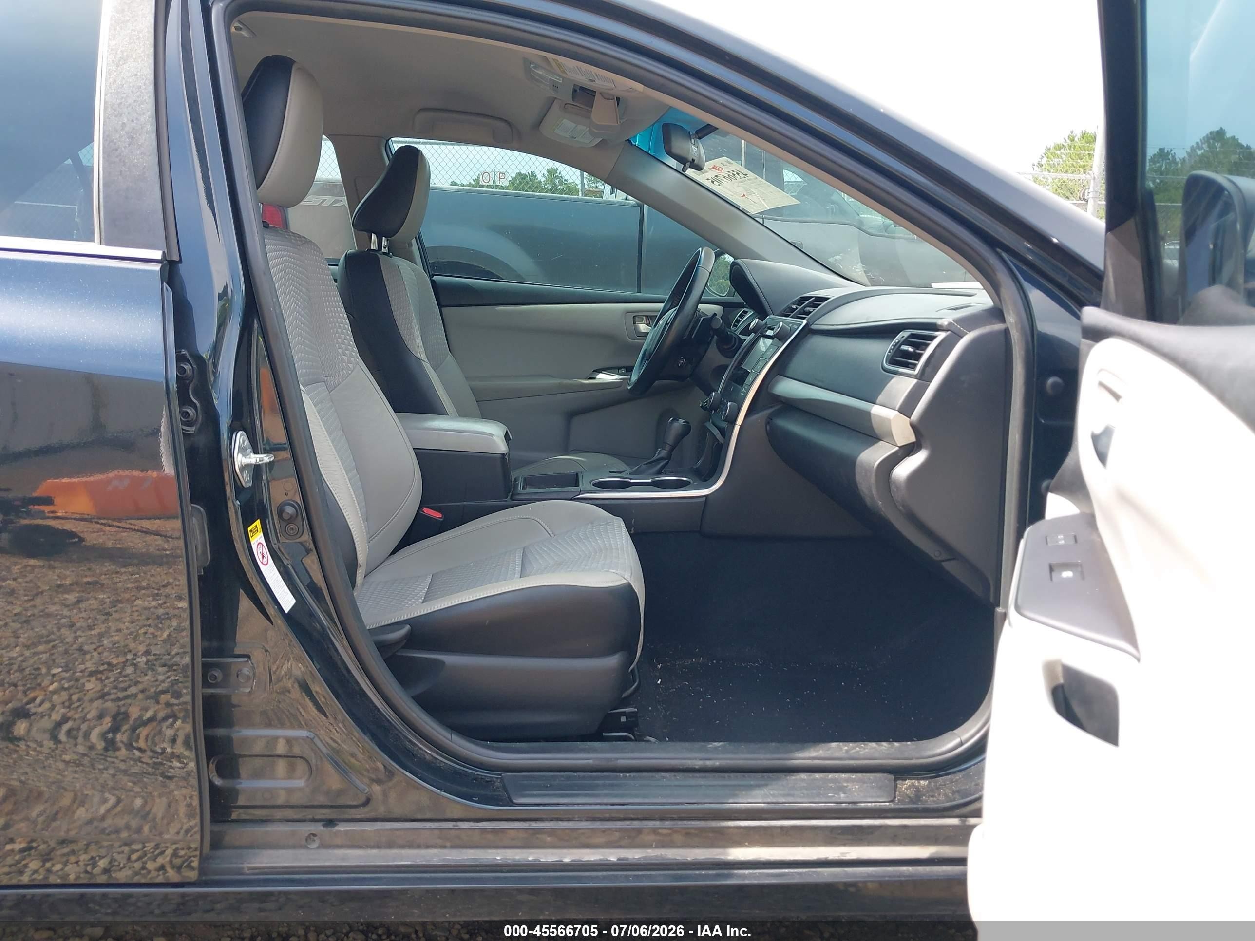 2015 Toyota Camry Se Black vin: 4T1BF1FK6FU979218