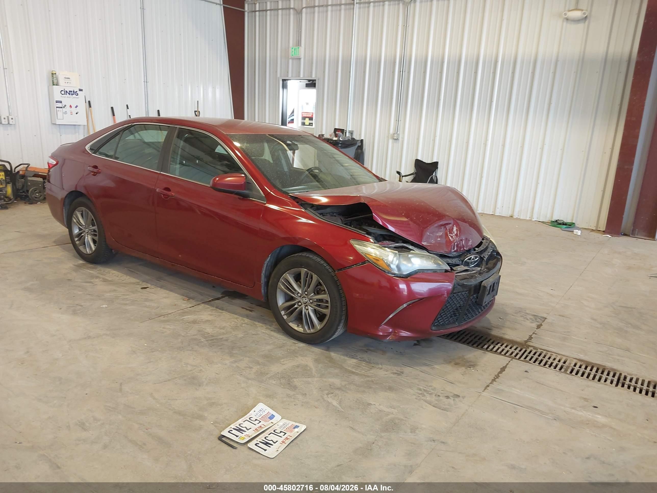2015 Toyota Camry Se Red vin: 4T1BF1FK6FU981373