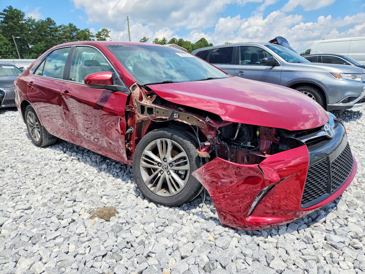 2015 Toyota Camry Se Red vin: 4T1BF1FK6FU992860
