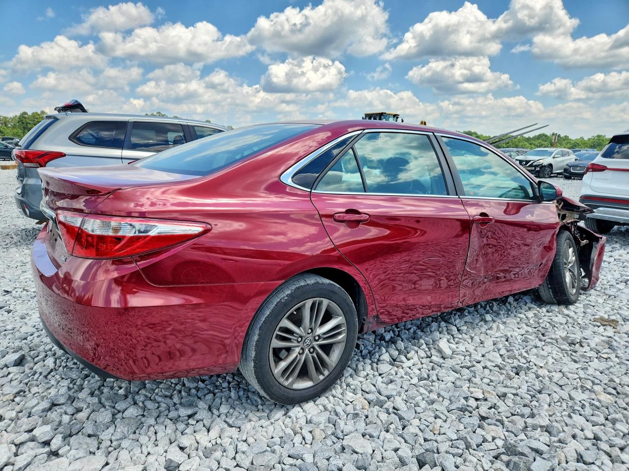 2015 Toyota Camry Se Red vin: 4T1BF1FK6FU992860