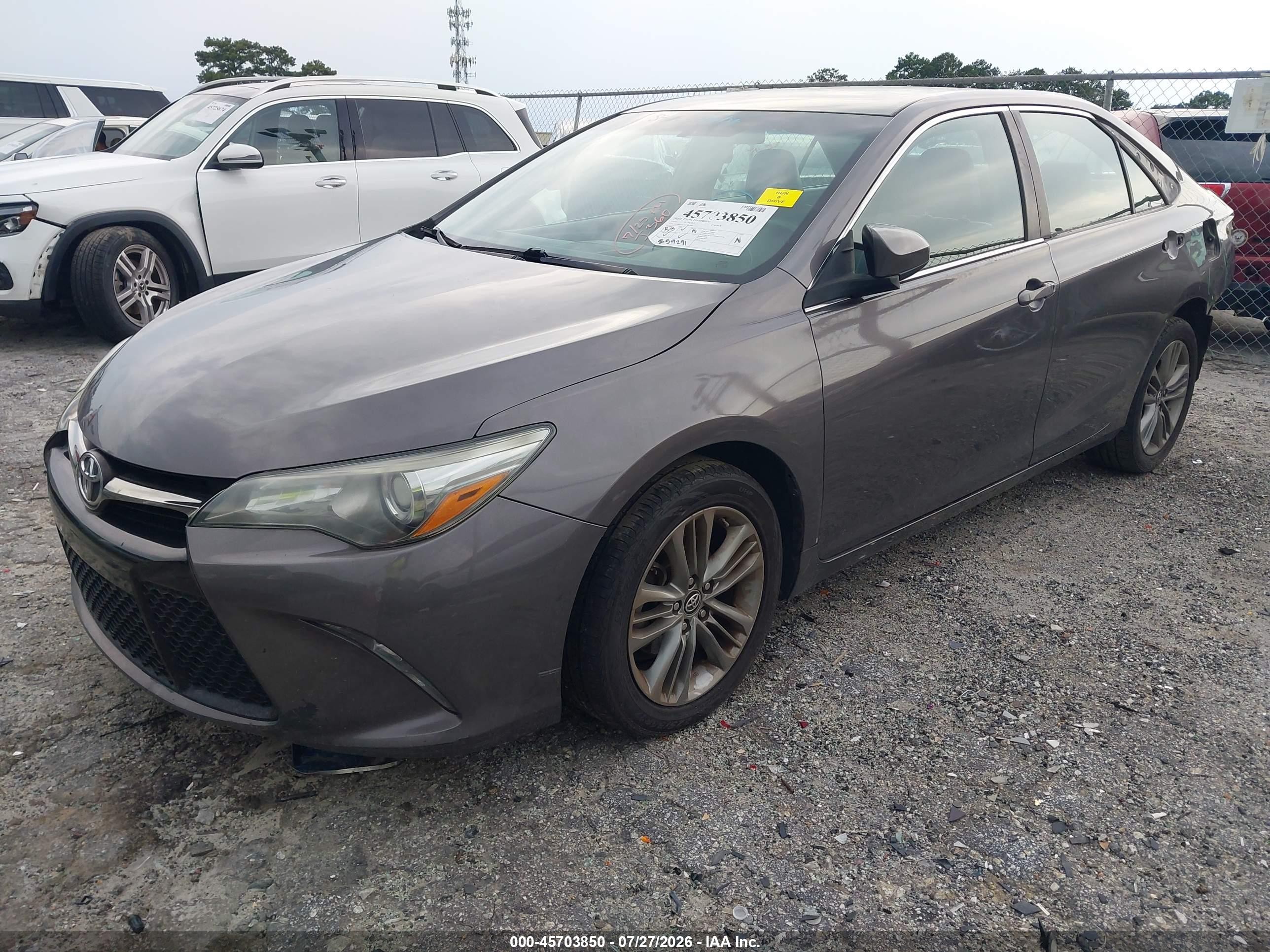 2016 Toyota Camry Se Gray vin: 4T1BF1FK6GU265302