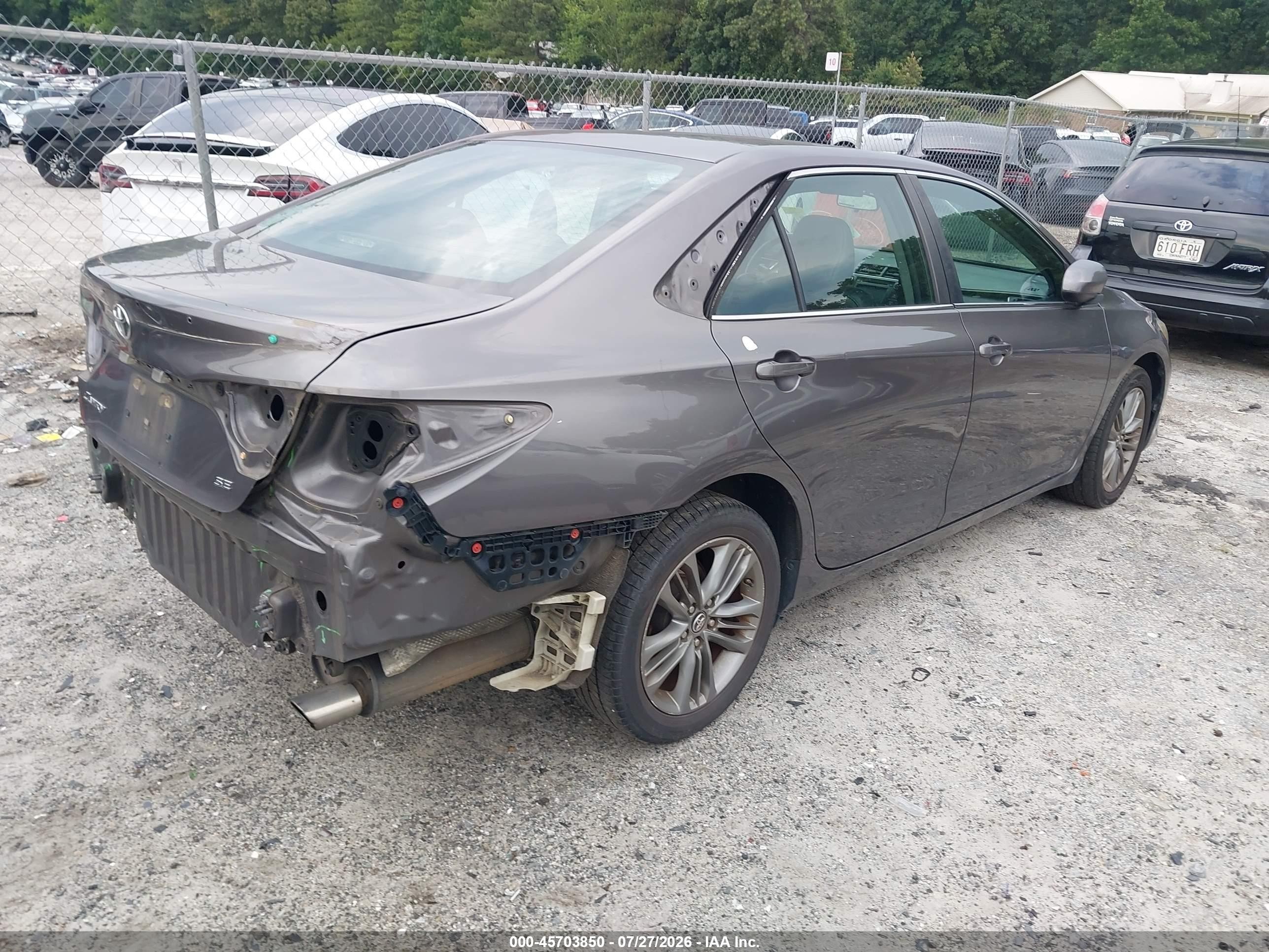 2016 Toyota Camry Se Gray vin: 4T1BF1FK6GU265302