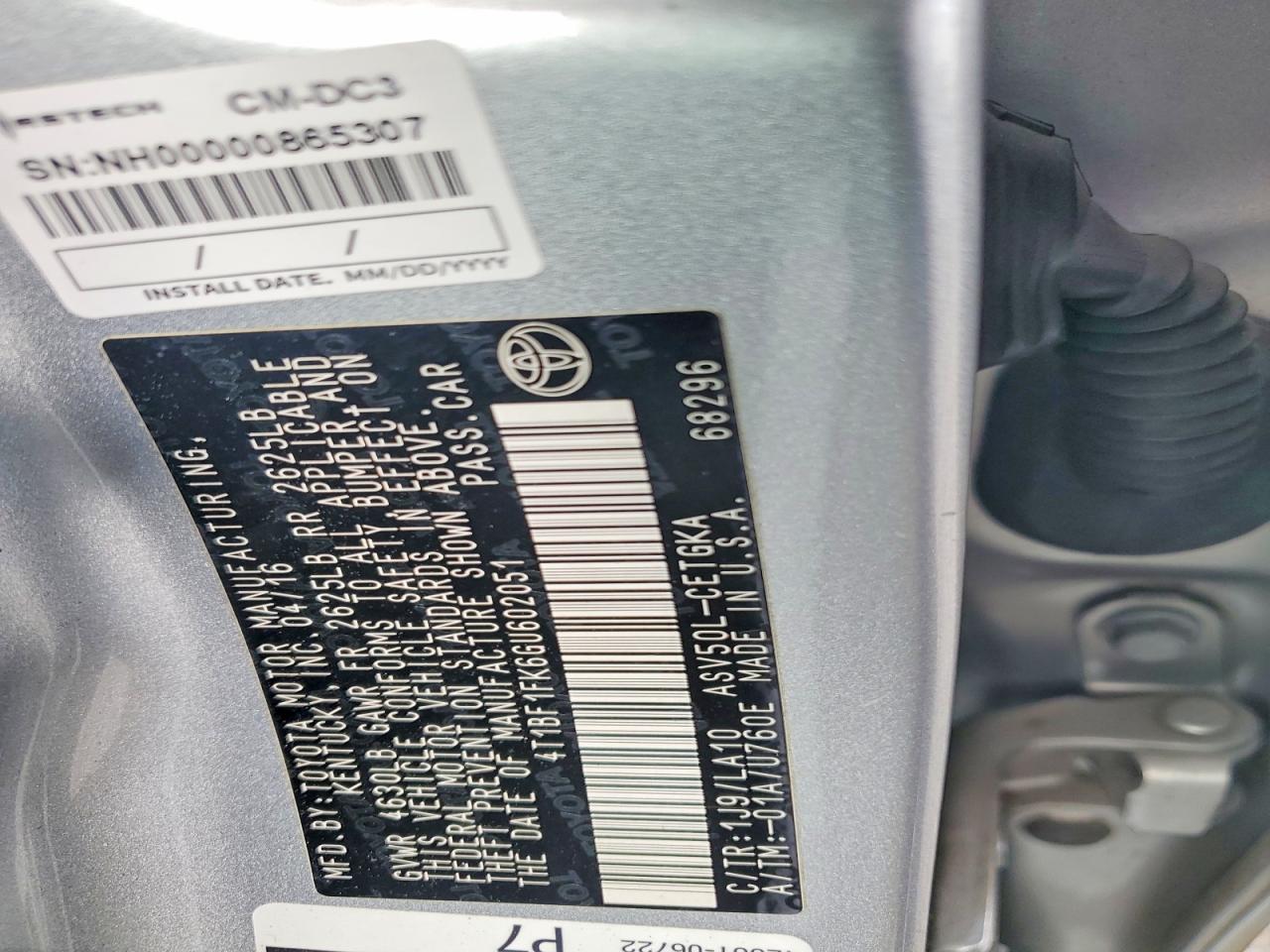 2016 Toyota Camry Xle Silver vin: 4T1BF1FK6GU602051