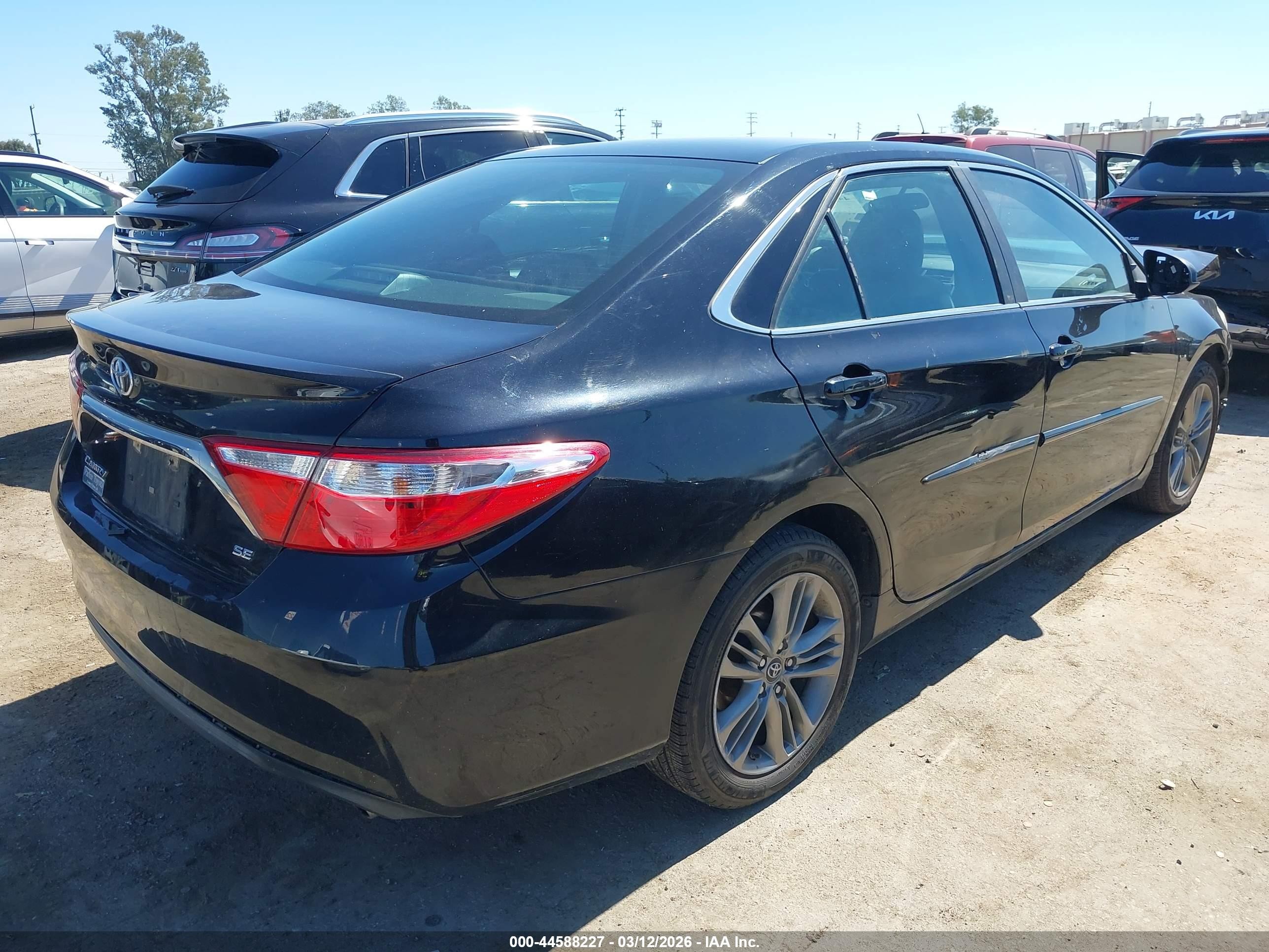 2017 Toyota Camry Se Black vin: 4T1BF1FK6HU411148