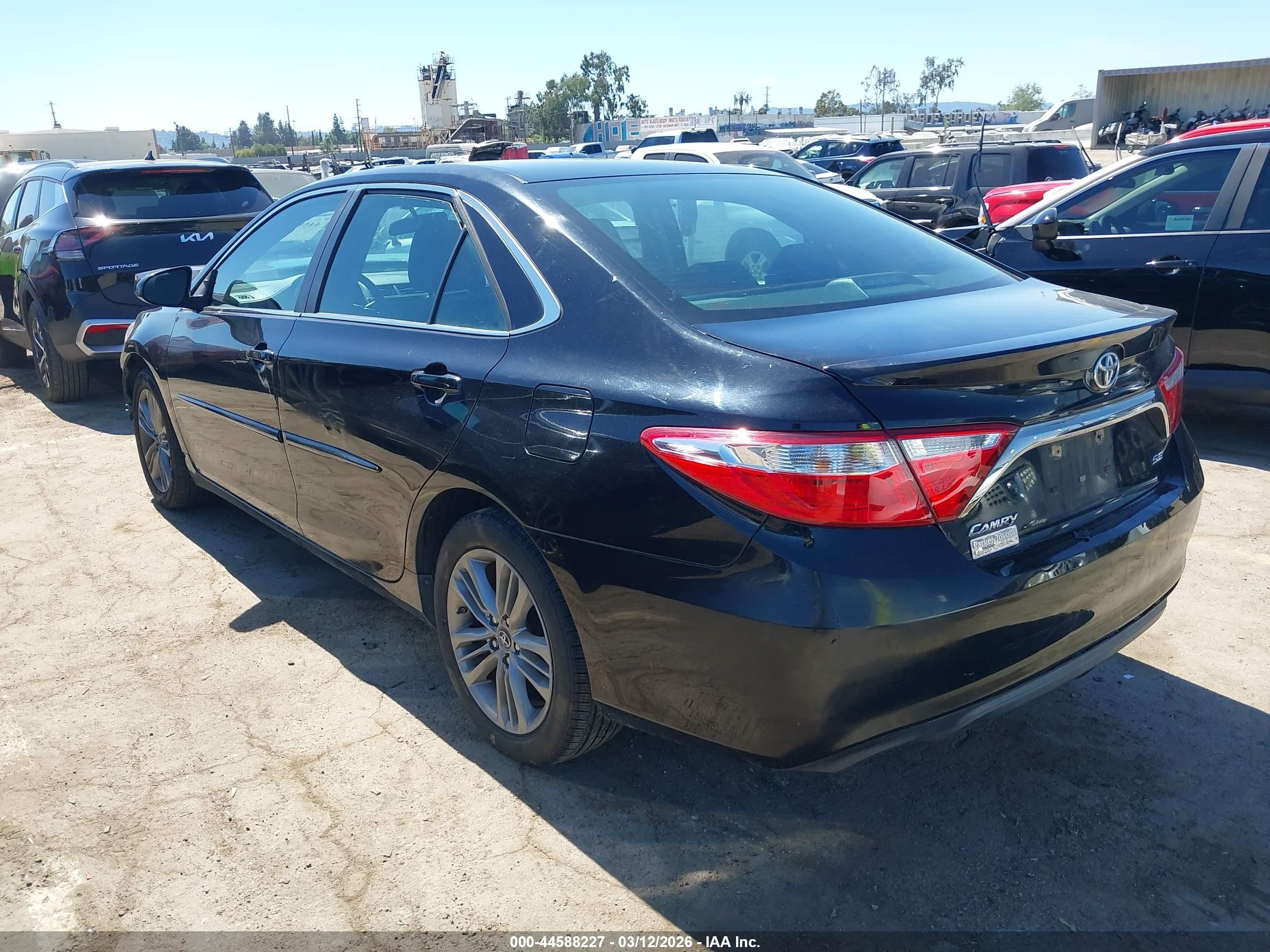 2017 Toyota Camry Se Black vin: 4T1BF1FK6HU411148