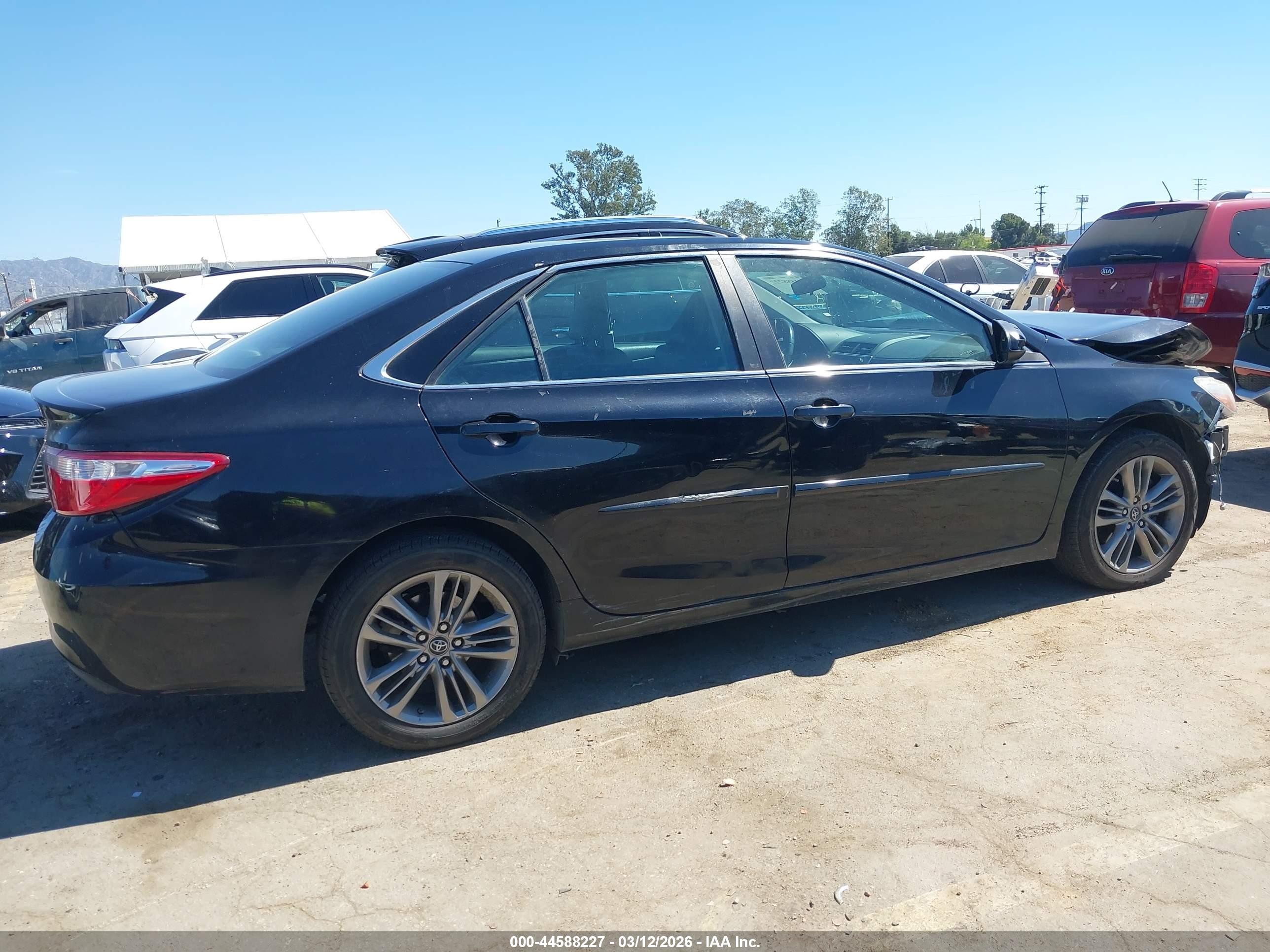 2017 Toyota Camry Se Black vin: 4T1BF1FK6HU411148