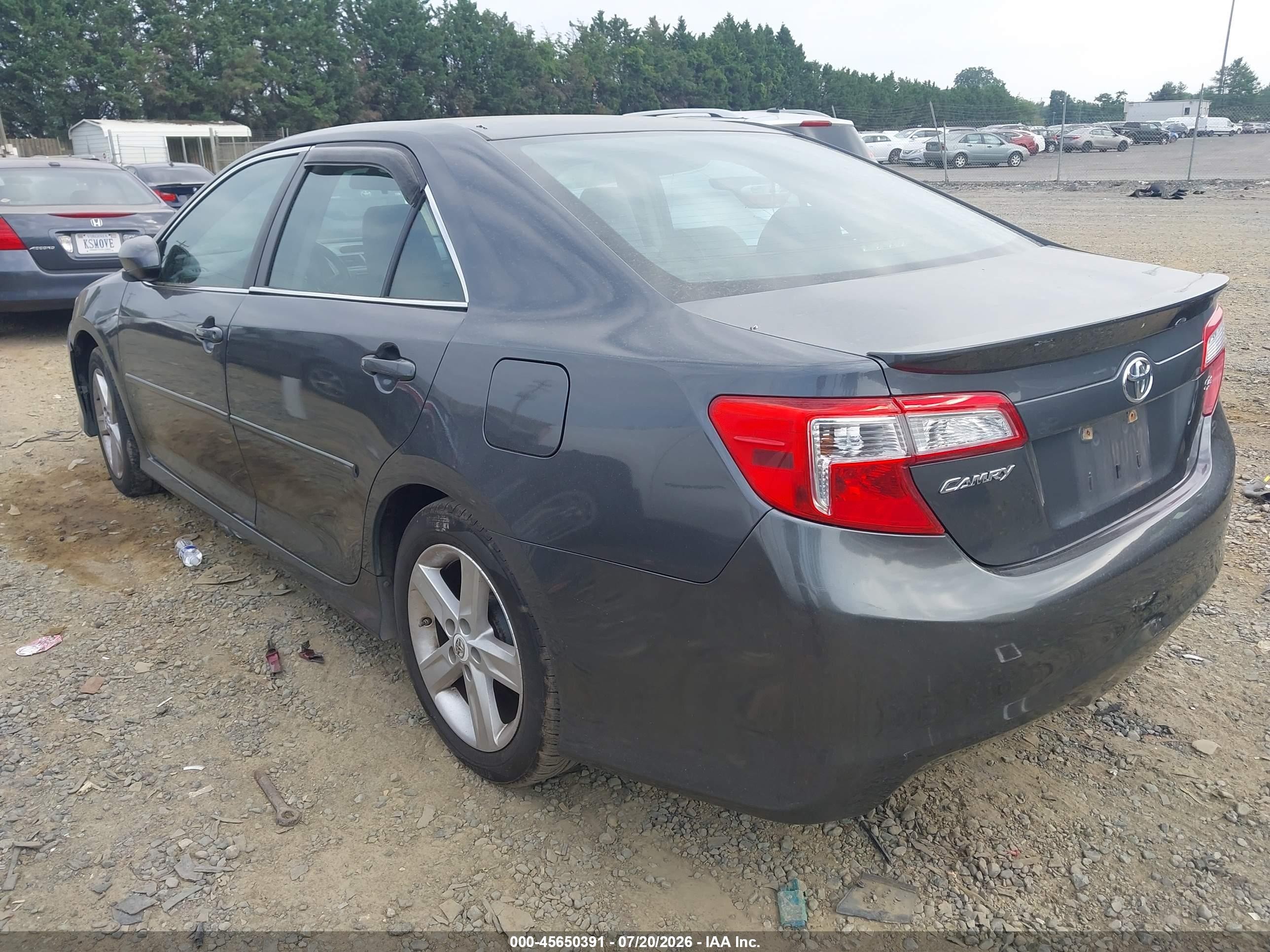 2012 Toyota Camry Se Gray vin: 4T1BF1FK7CU011852