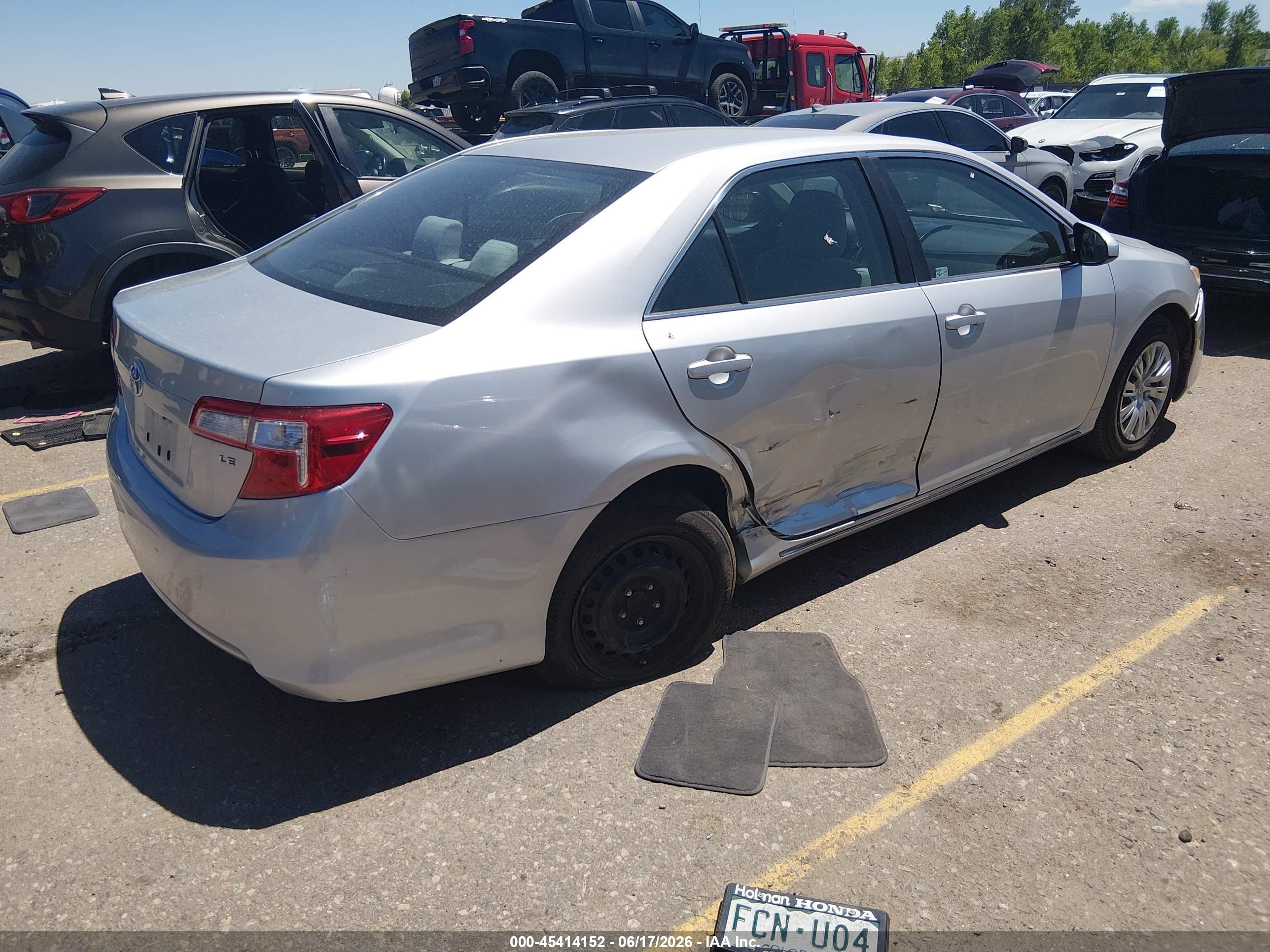 2012 Toyota Camry Le Silver vin: 4T1BF1FK7CU011981