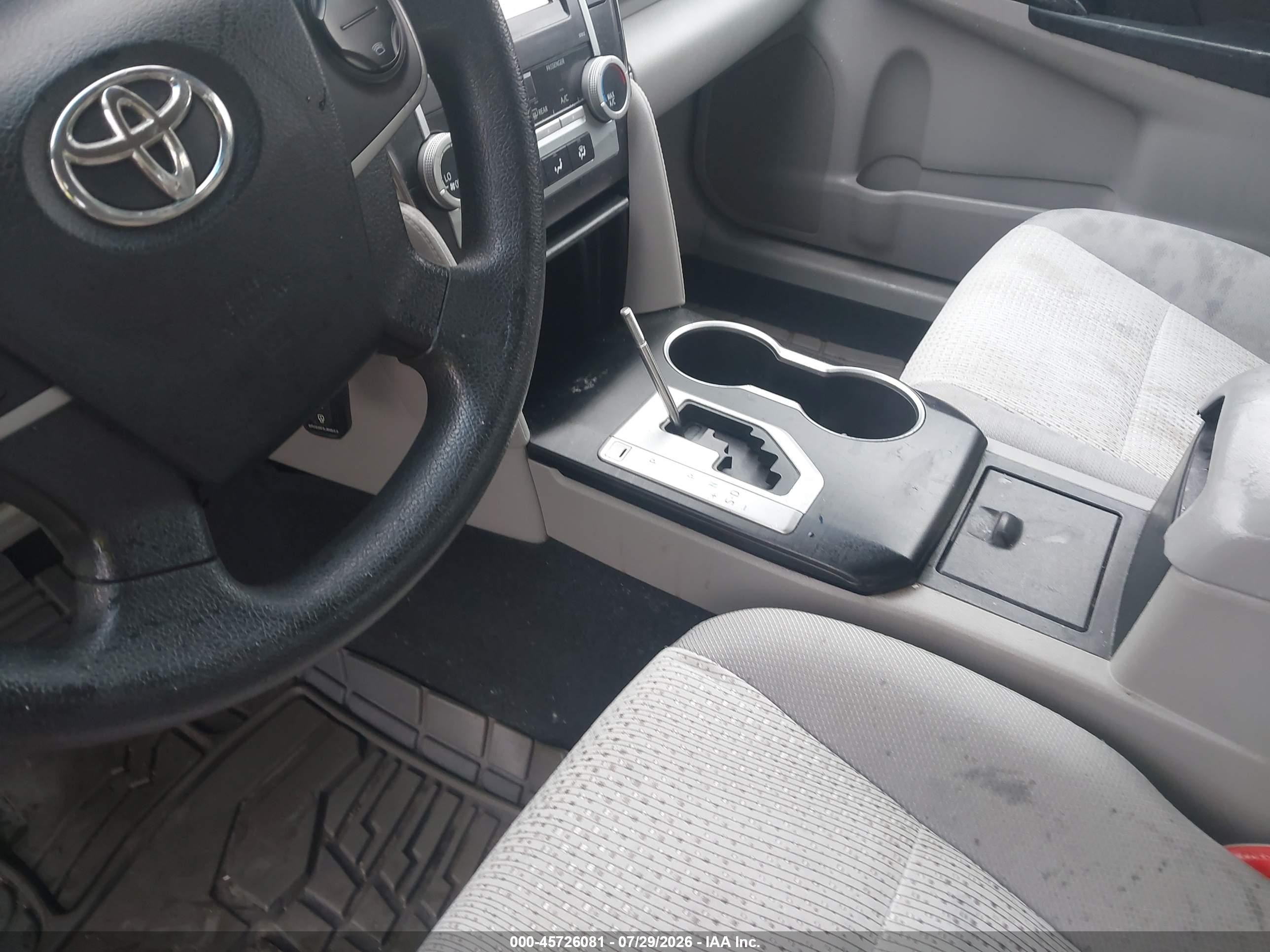 2012 Toyota Camry Le Black vin: 4T1BF1FK7CU023645