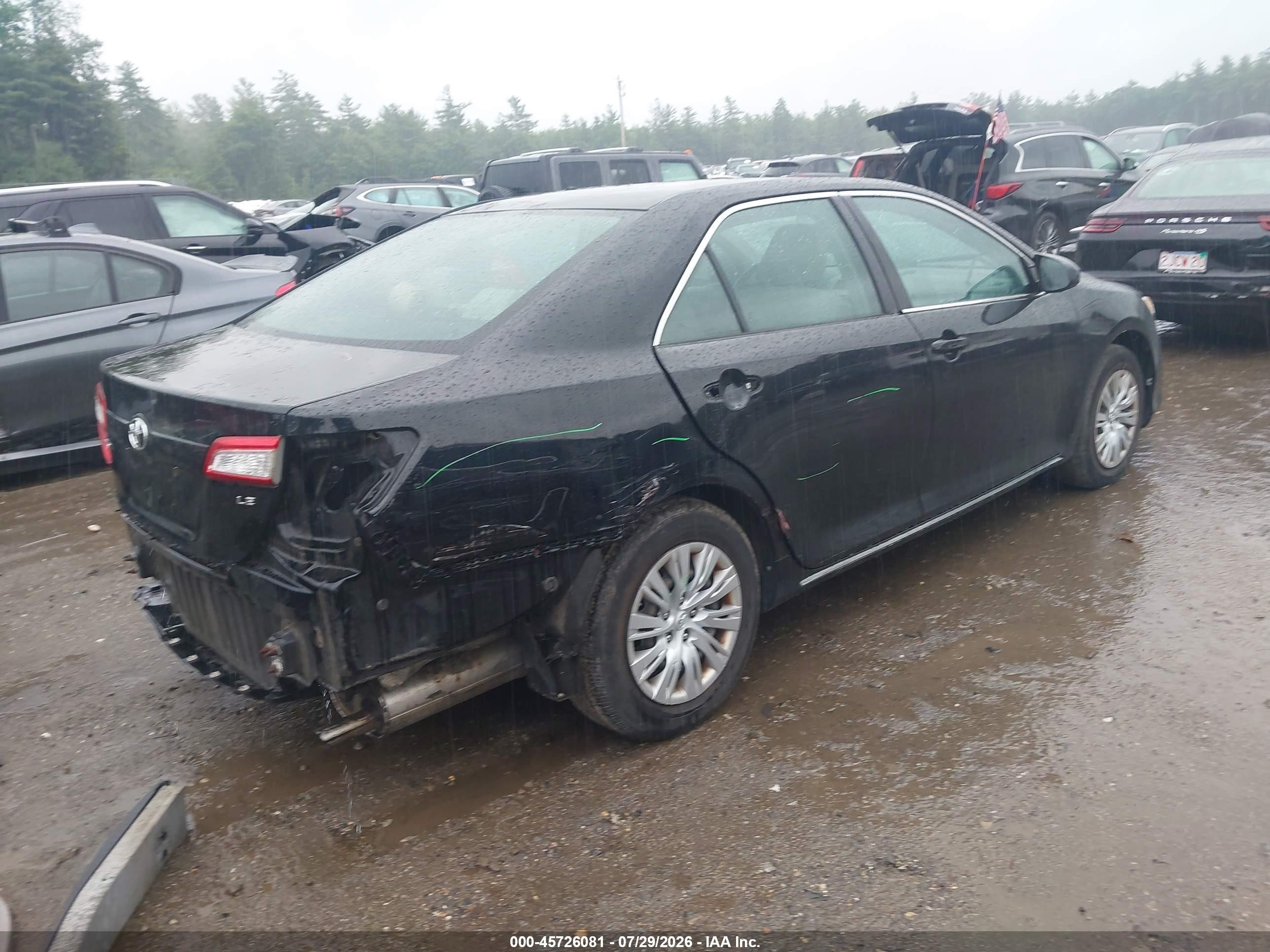 2012 Toyota Camry Le Black vin: 4T1BF1FK7CU023645