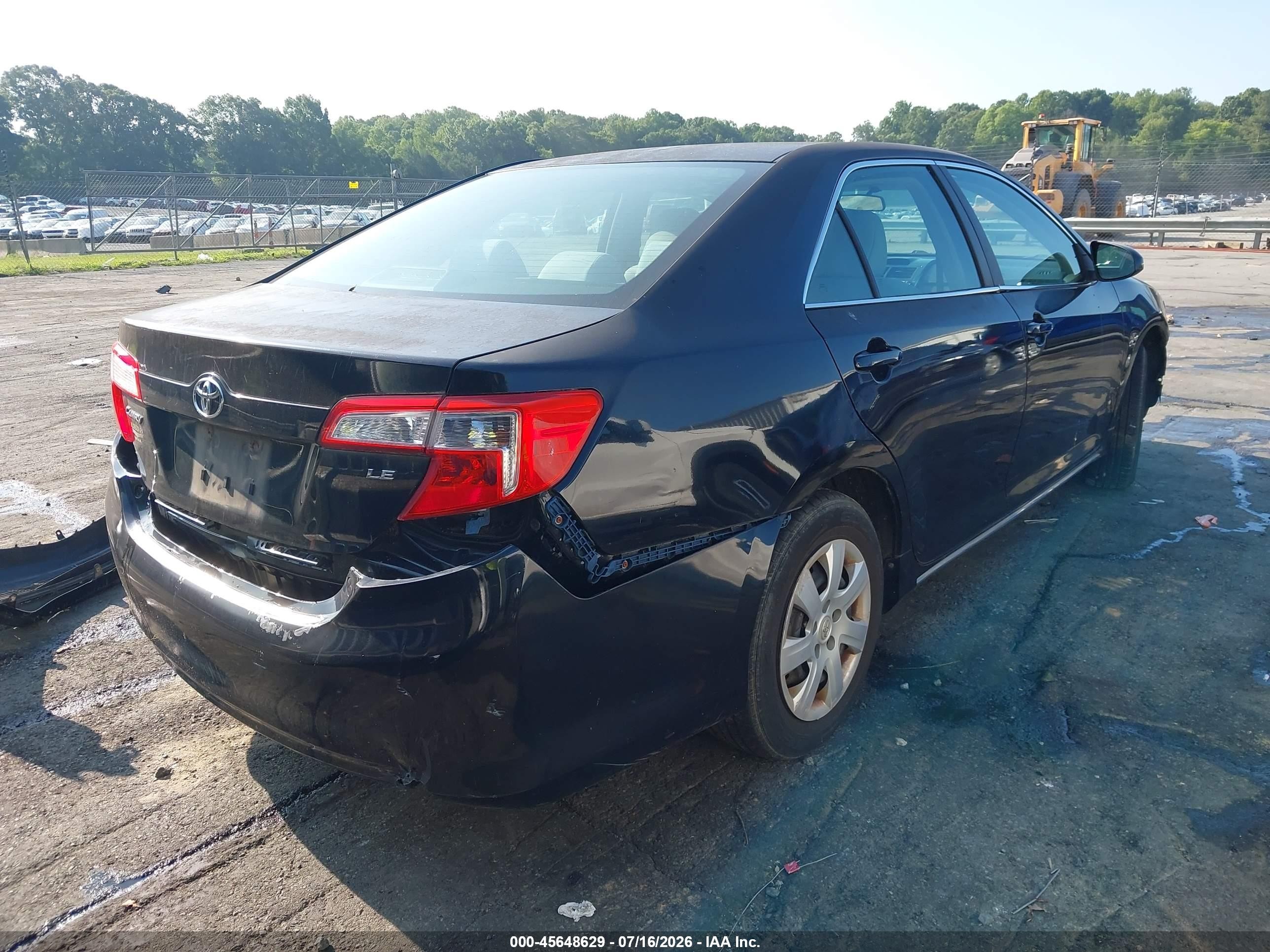 2012 Toyota Camry Le Black vin: 4T1BF1FK7CU030725
