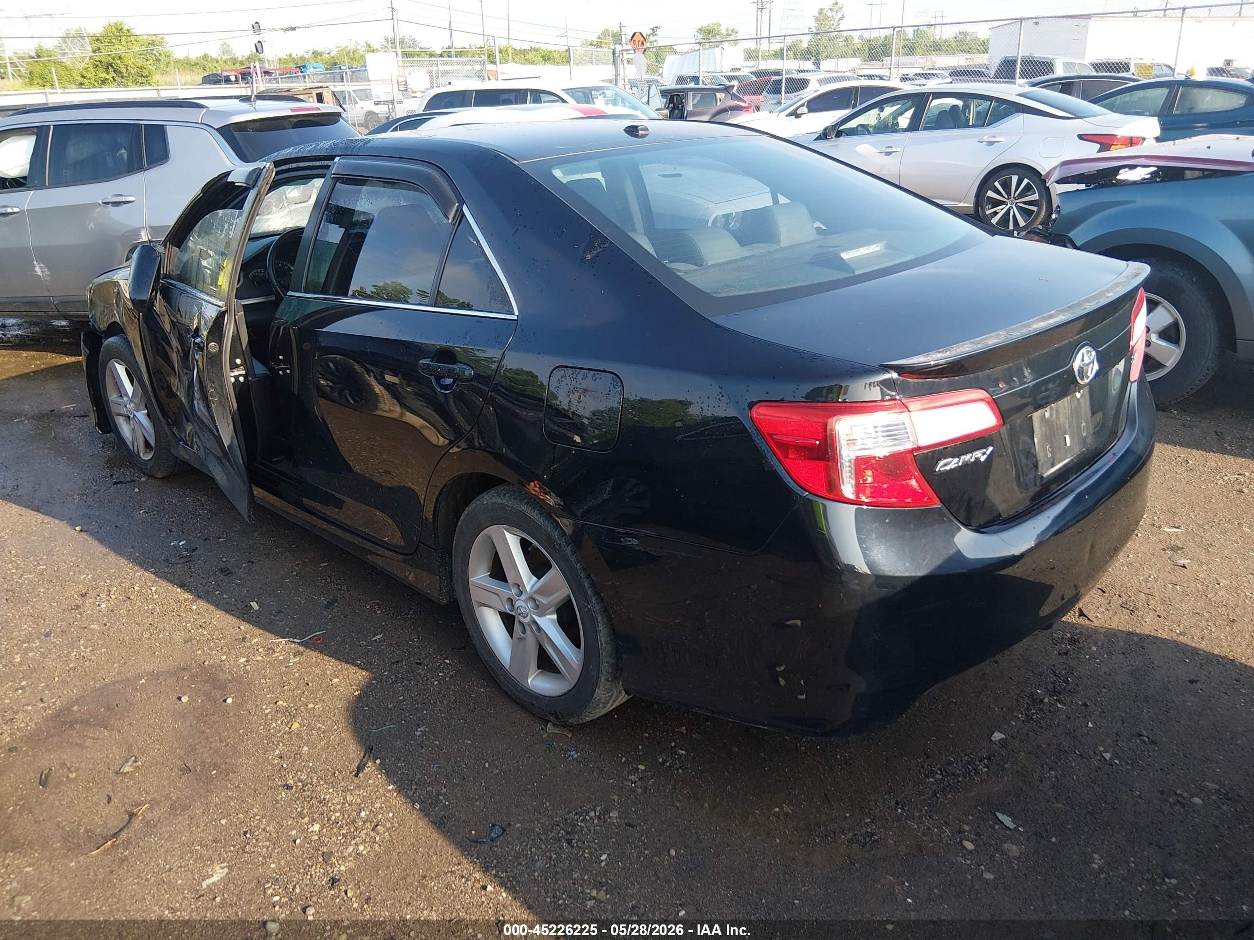 2012 Toyota Camry Se Black vin: 4T1BF1FK7CU046875