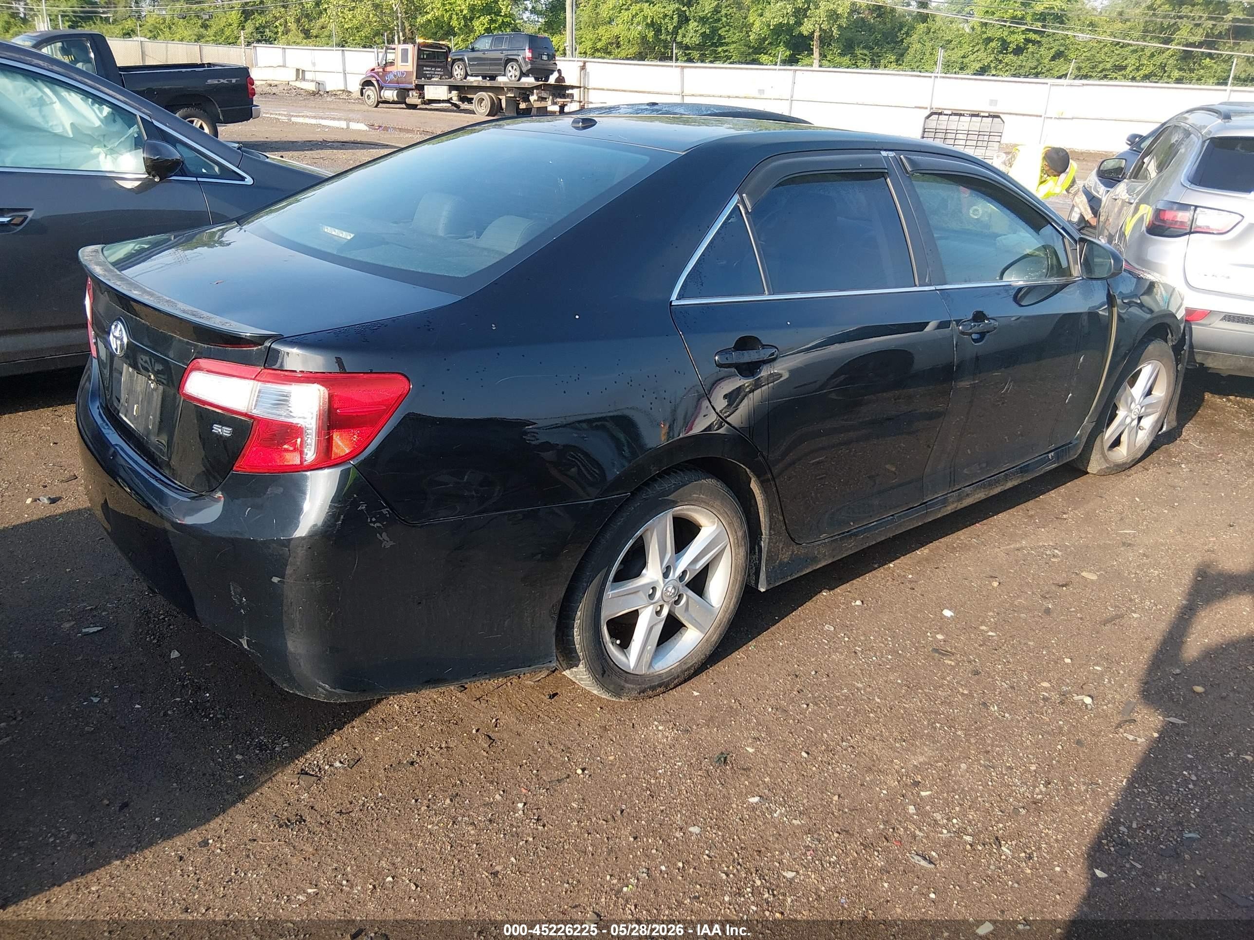 2012 Toyota Camry Se Black vin: 4T1BF1FK7CU046875