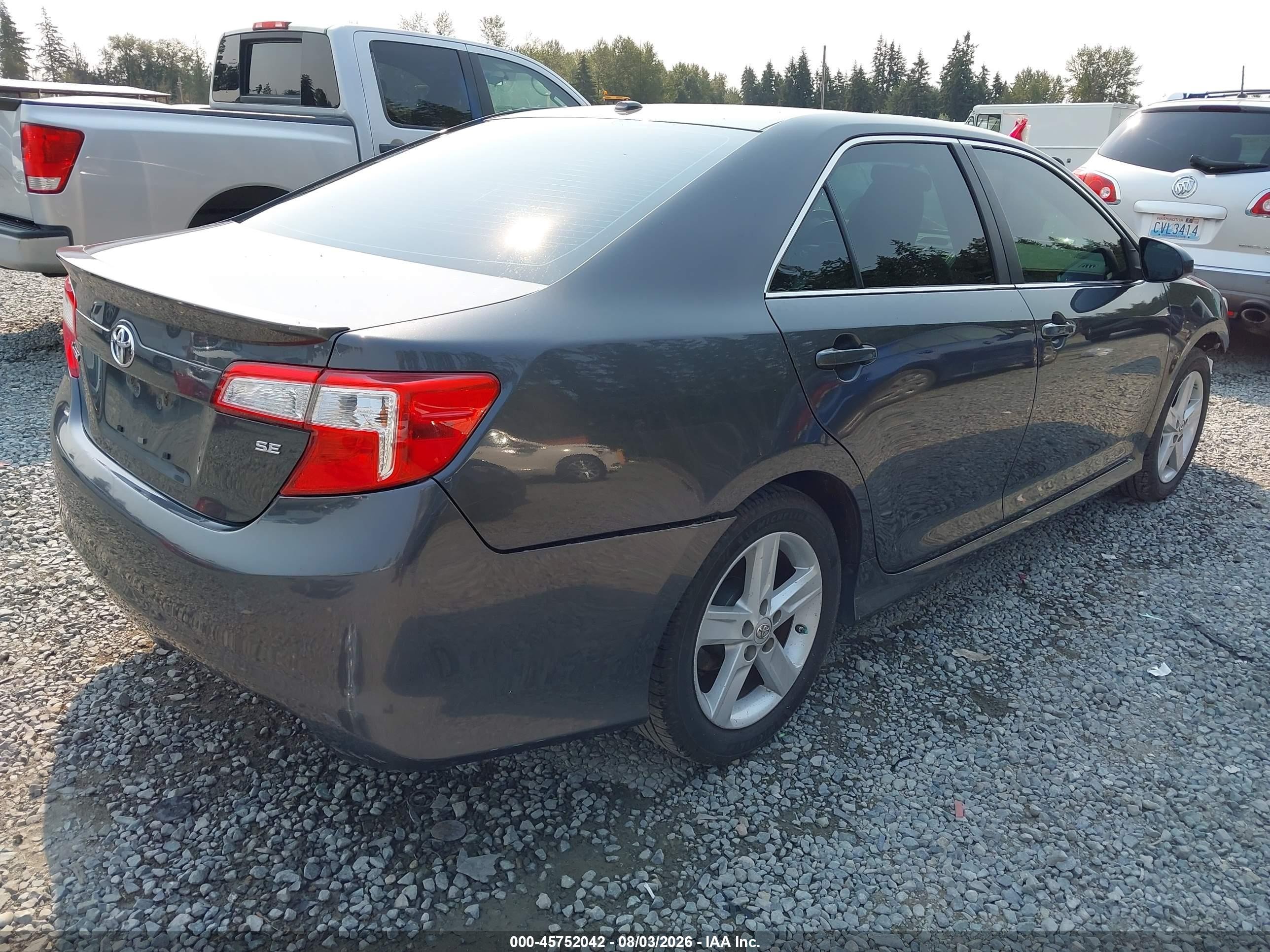 2012 Toyota Camry Se Серый vin: 4T1BF1FK7CU062011