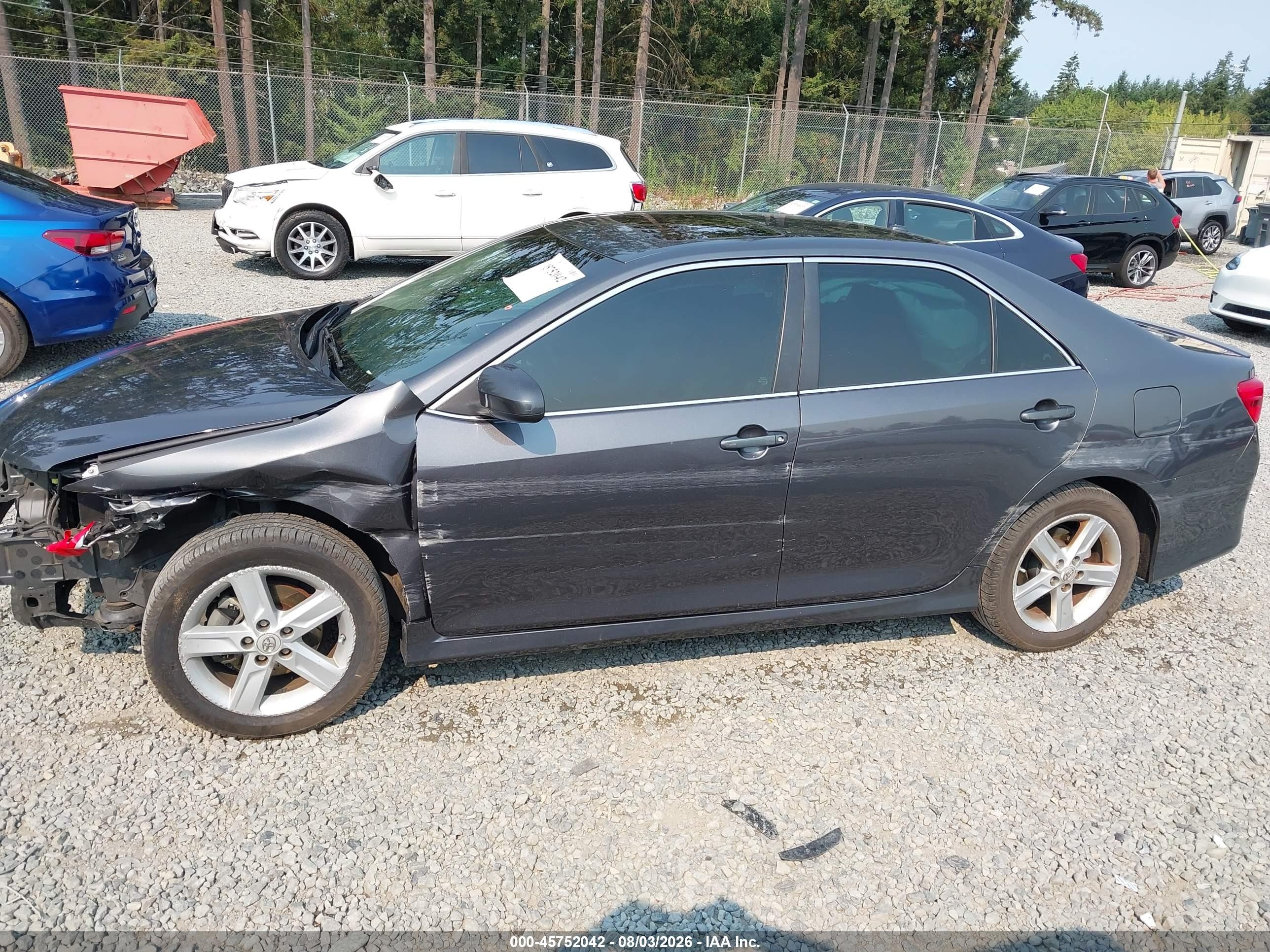 2012 Toyota Camry Se Серый vin: 4T1BF1FK7CU062011