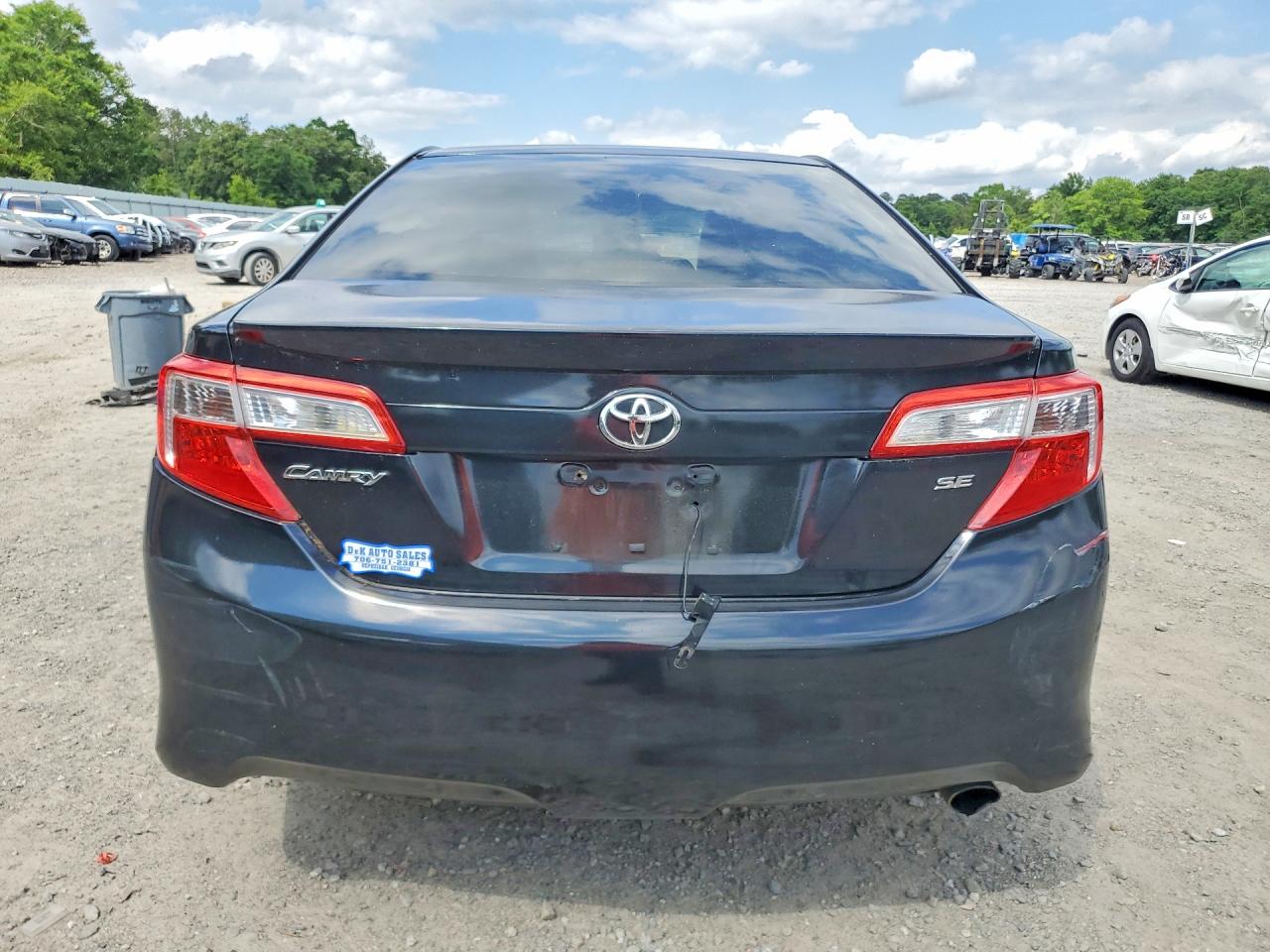 2012 Toyota Camry Se Black vin: 4T1BF1FK7CU064499