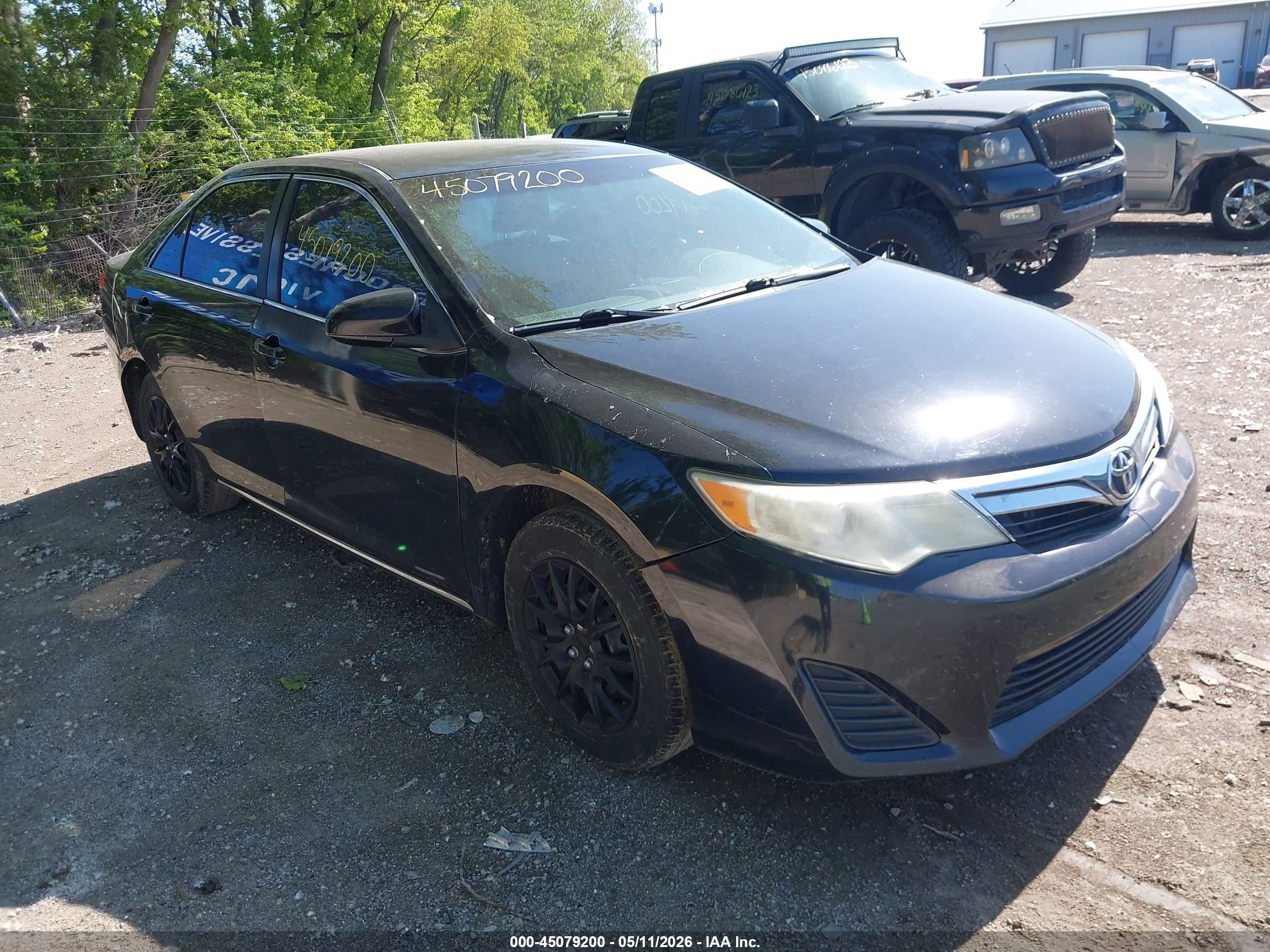 2012 Toyota Camry Le Black vin: 4T1BF1FK7CU086566