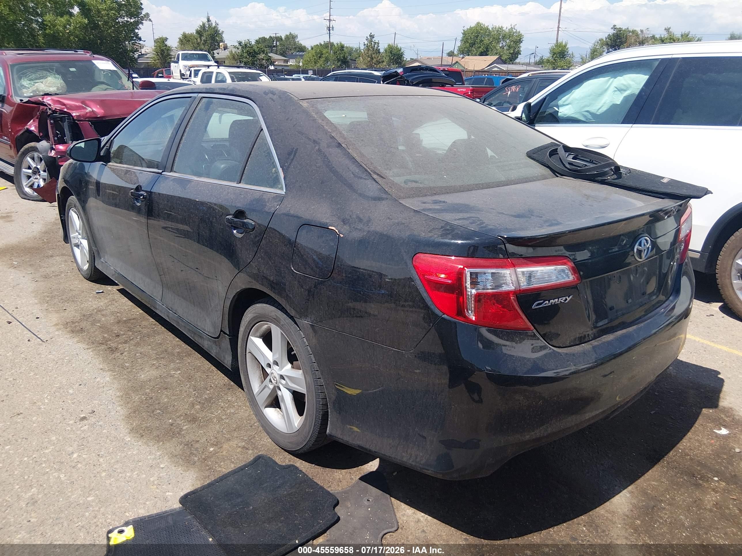 2012 Toyota Camry Se Black vin: 4T1BF1FK7CU093954