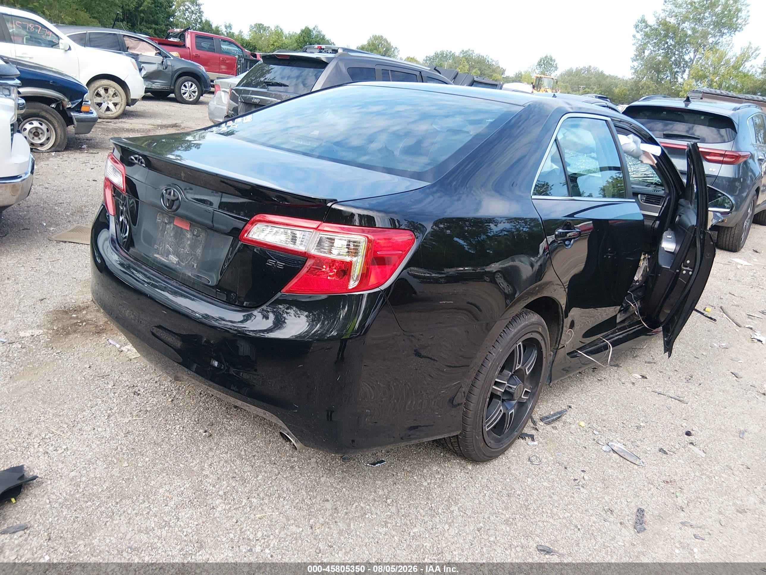 2012 Toyota Camry Se Black vin: 4T1BF1FK7CU118450