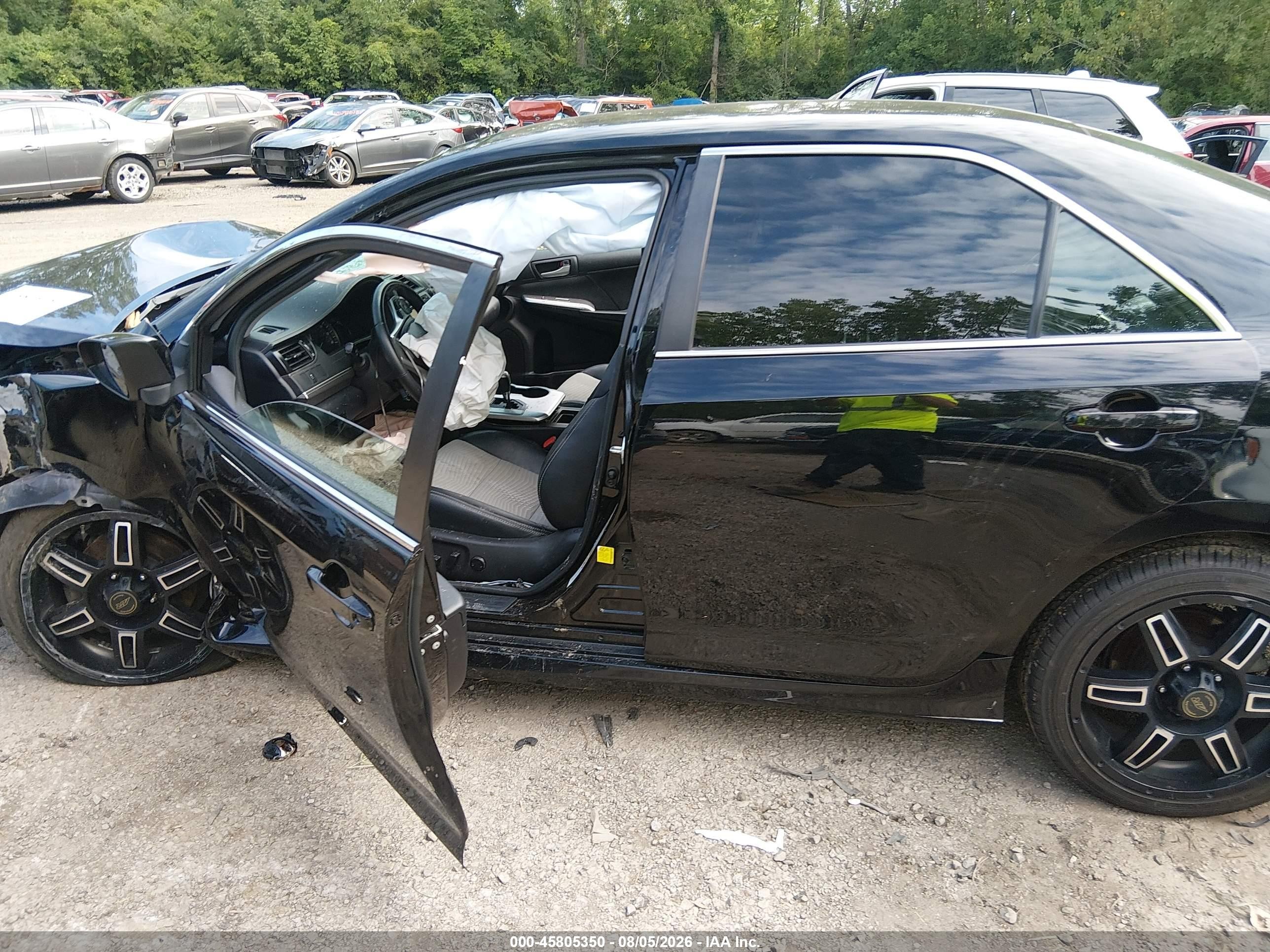 2012 Toyota Camry Se Black vin: 4T1BF1FK7CU118450