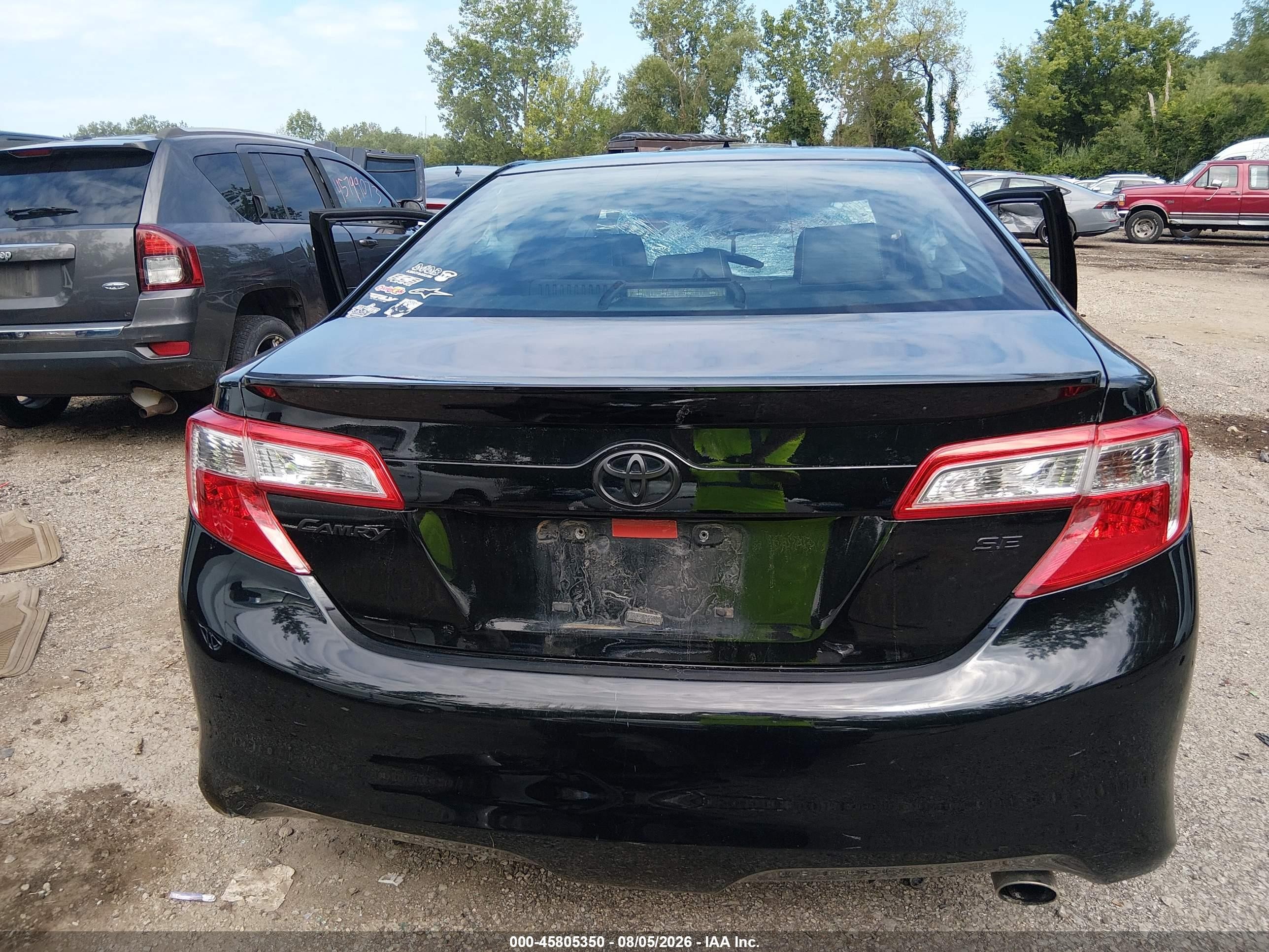 2012 Toyota Camry Se Black vin: 4T1BF1FK7CU118450