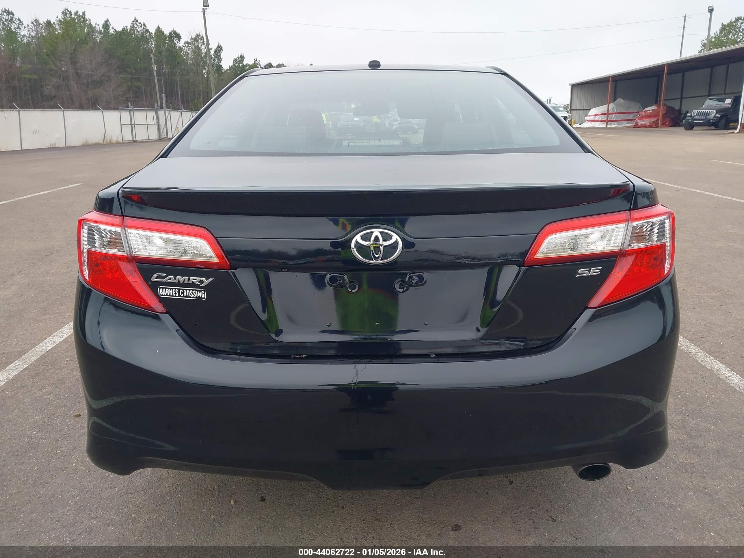2012 Toyota Camry Se Black vin: 4T1BF1FK7CU122188