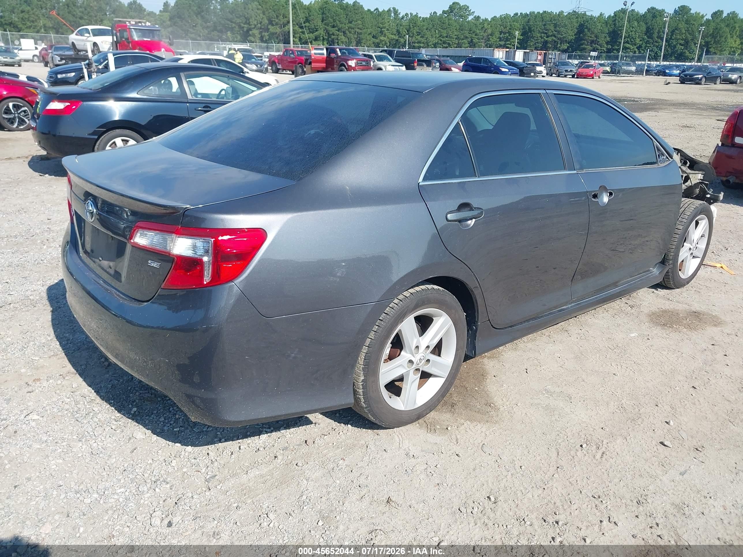 2012 Toyota Camry Se Серый vin: 4T1BF1FK7CU123499