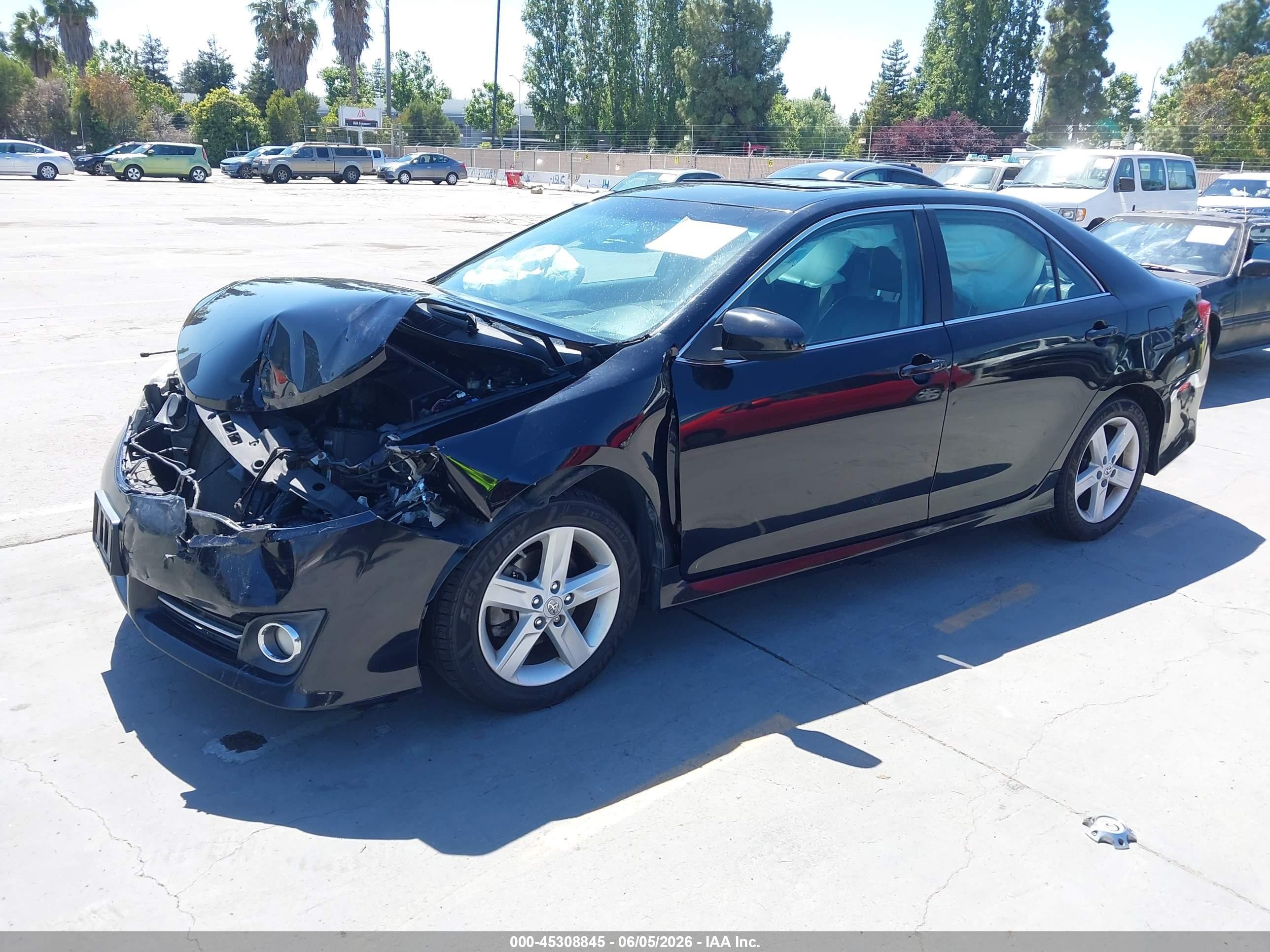 2012 Toyota Camry Se Black vin: 4T1BF1FK7CU134194