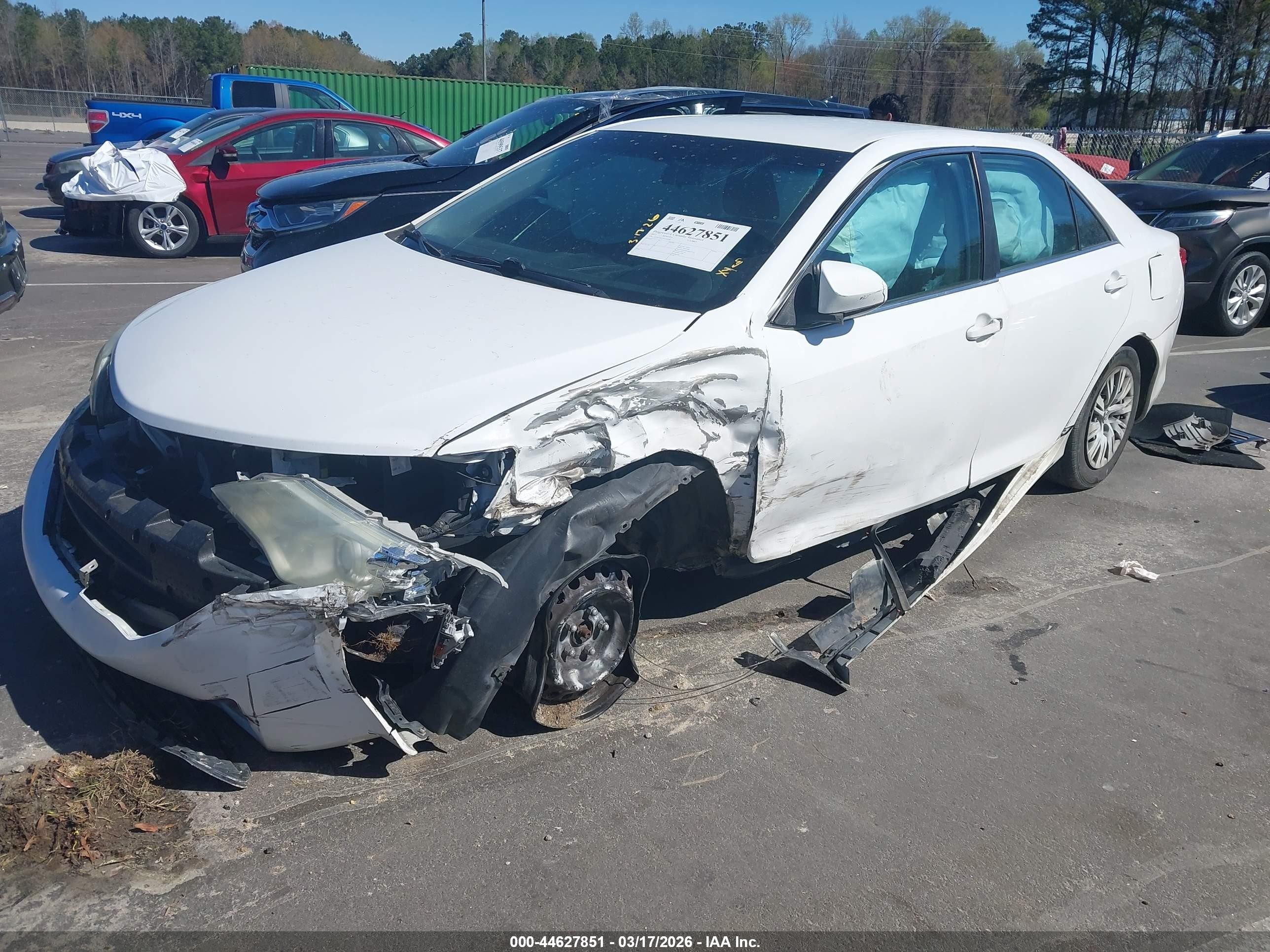2012 Toyota Camry Le Белый vin: 4T1BF1FK7CU165008