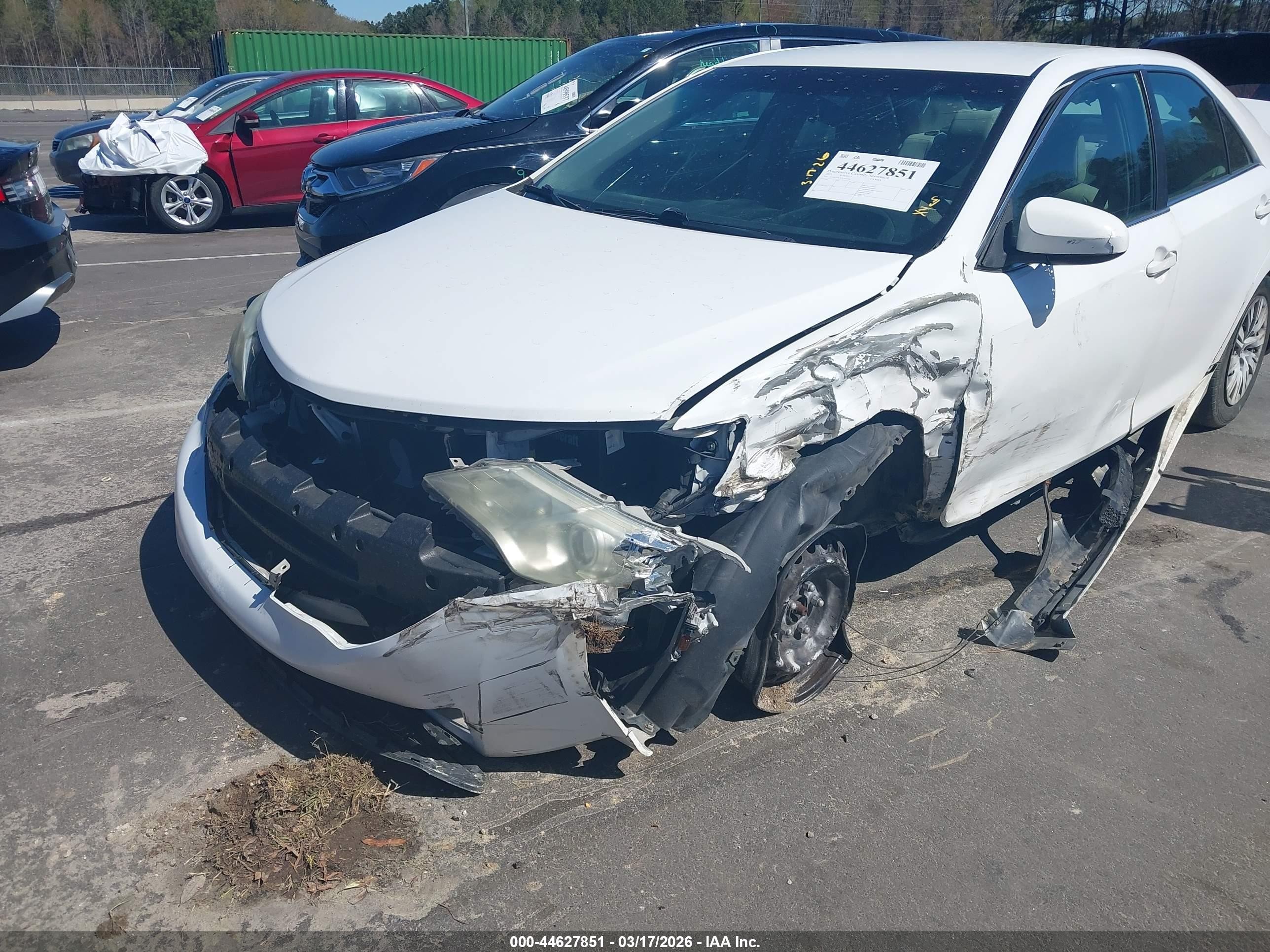 2012 Toyota Camry Le Белый vin: 4T1BF1FK7CU165008