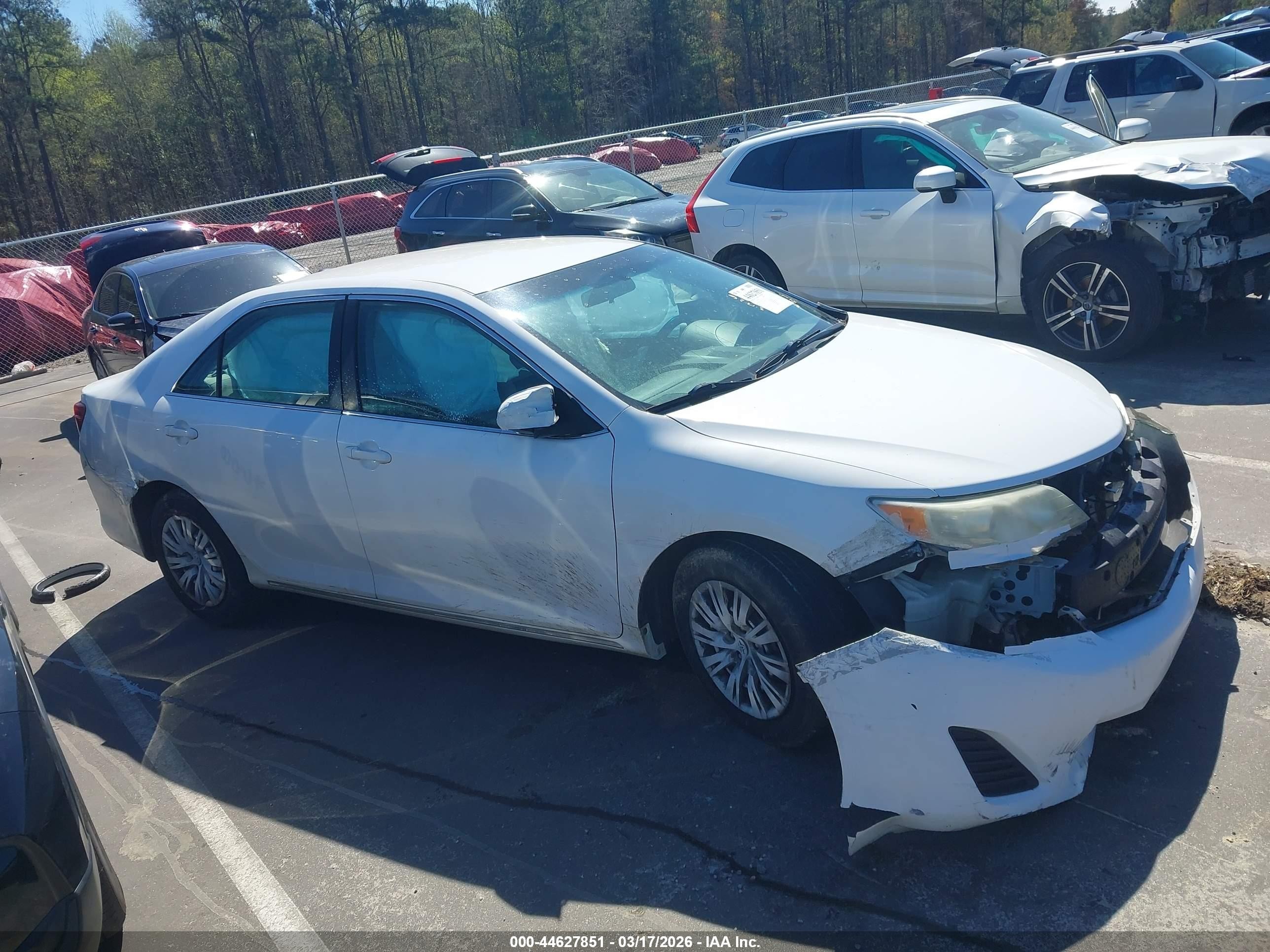 2012 Toyota Camry Le Белый vin: 4T1BF1FK7CU165008