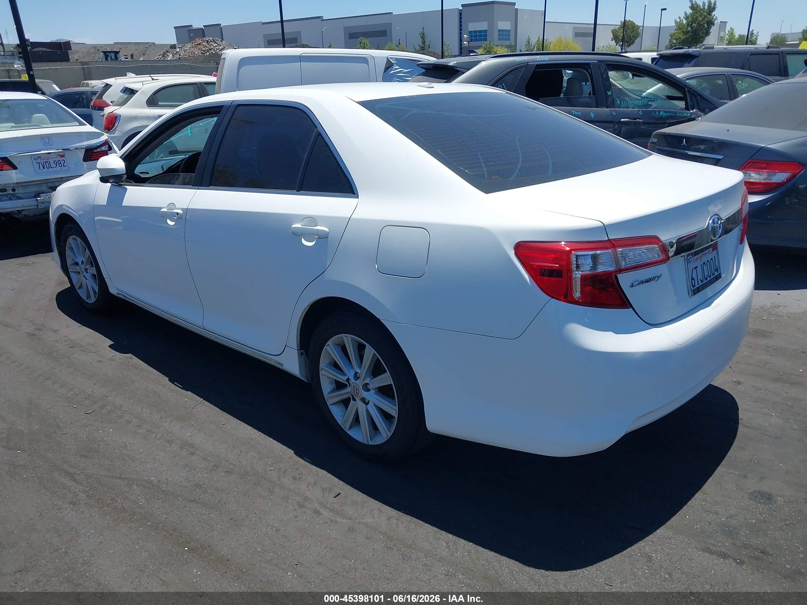 2012 Toyota Camry Xle Белый vin: 4T1BF1FK7CU501322