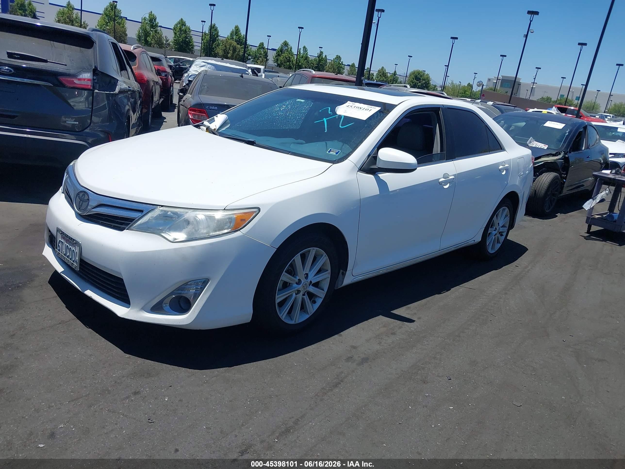 2012 Toyota Camry Xle Белый vin: 4T1BF1FK7CU501322