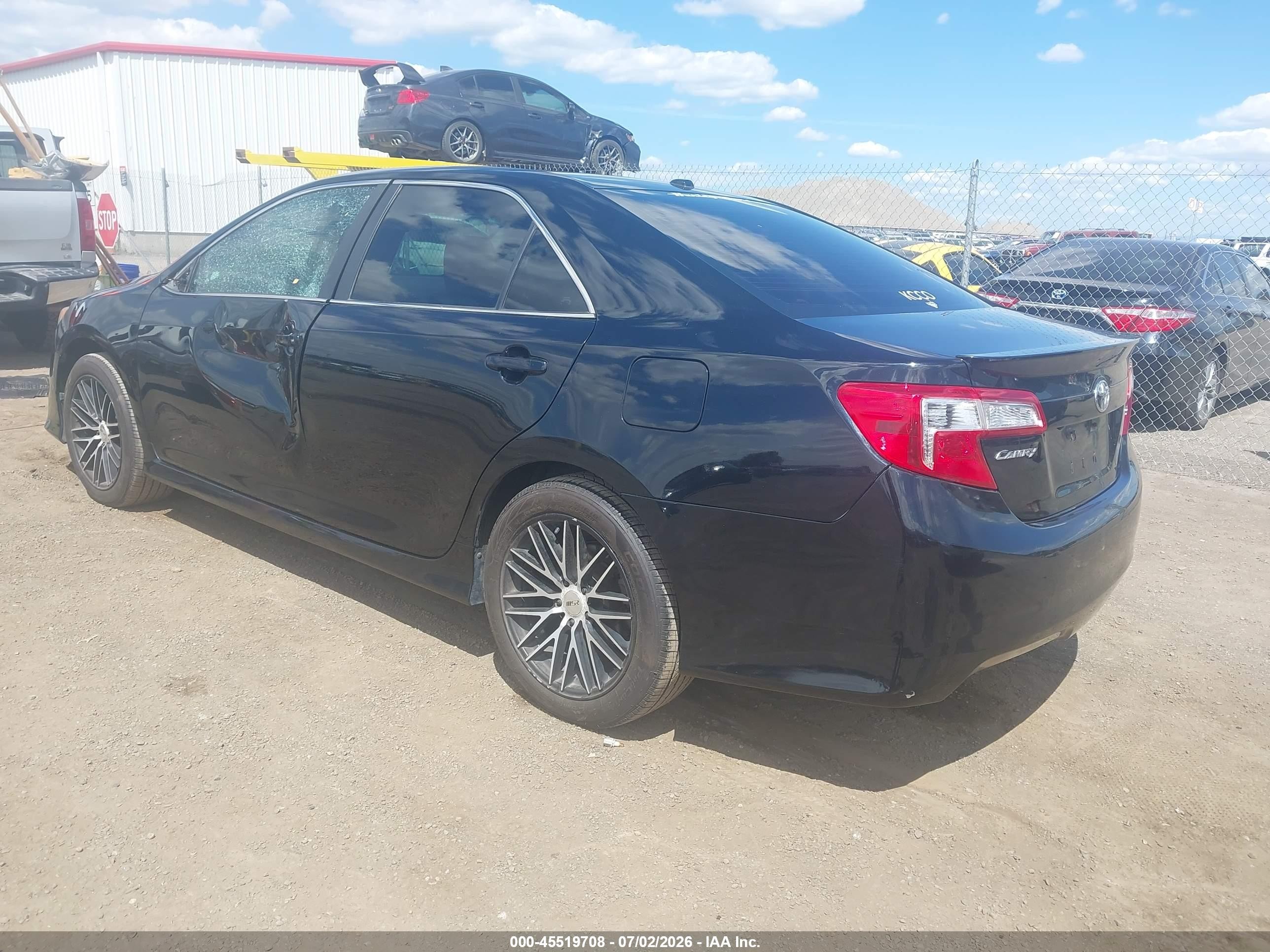 2012 Toyota Camry Se Black vin: 4T1BF1FK7CU510599