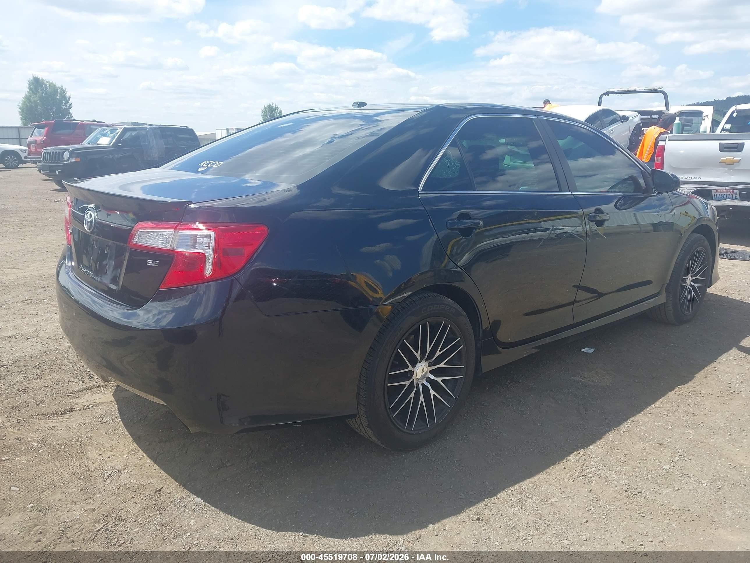 2012 Toyota Camry Se Black vin: 4T1BF1FK7CU510599