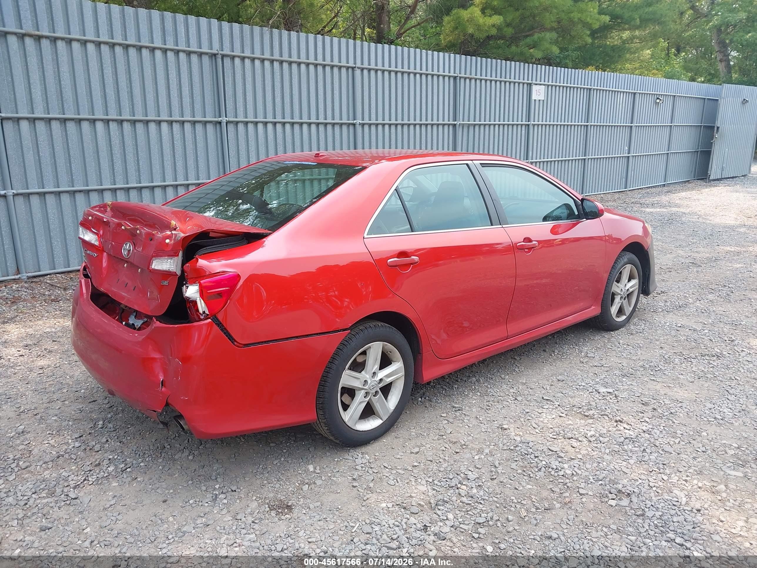 2012 Toyota Camry Se Red vin: 4T1BF1FK7CU511395