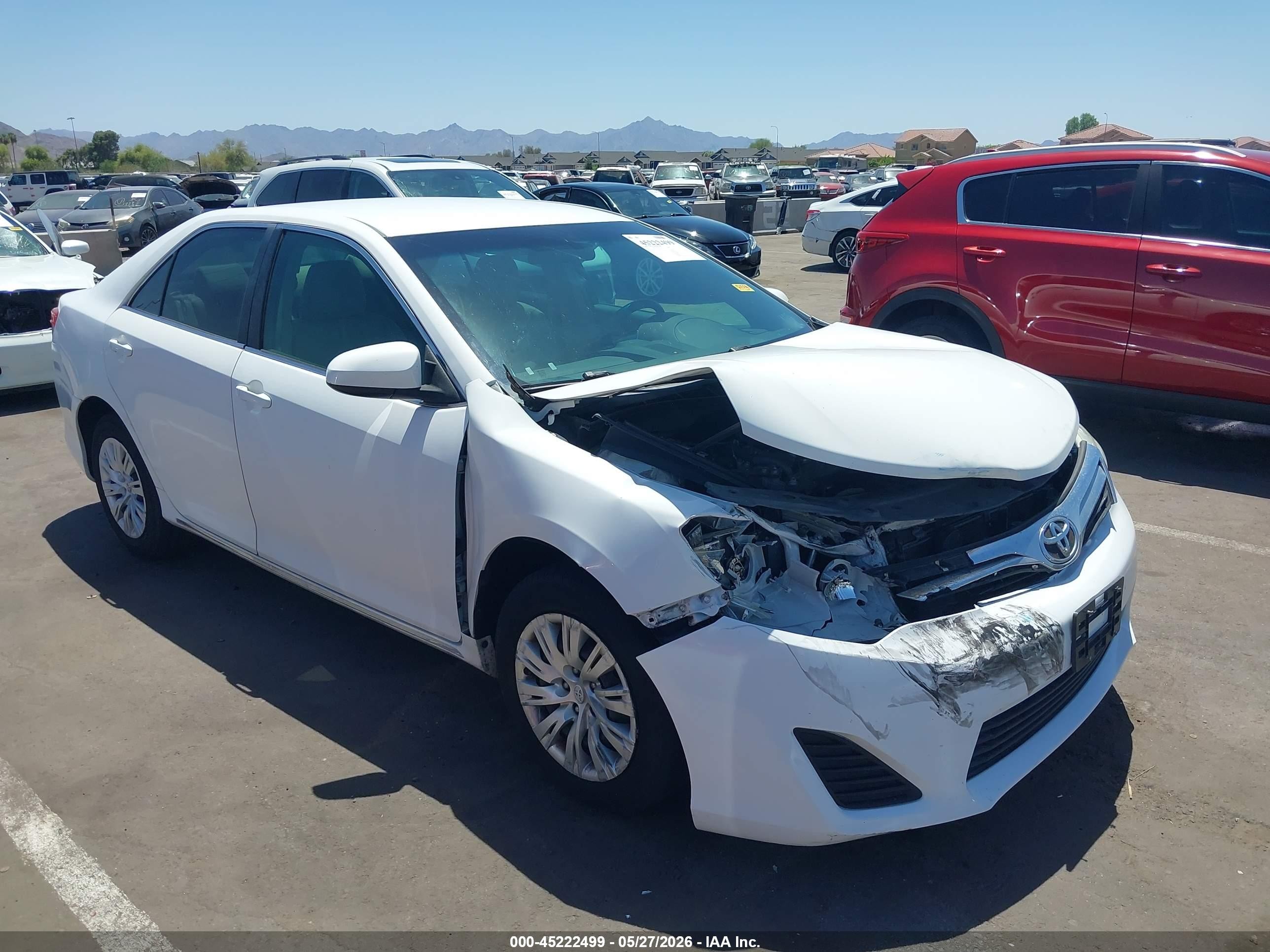 2012 Toyota Camry Le White vin: 4T1BF1FK7CU523482