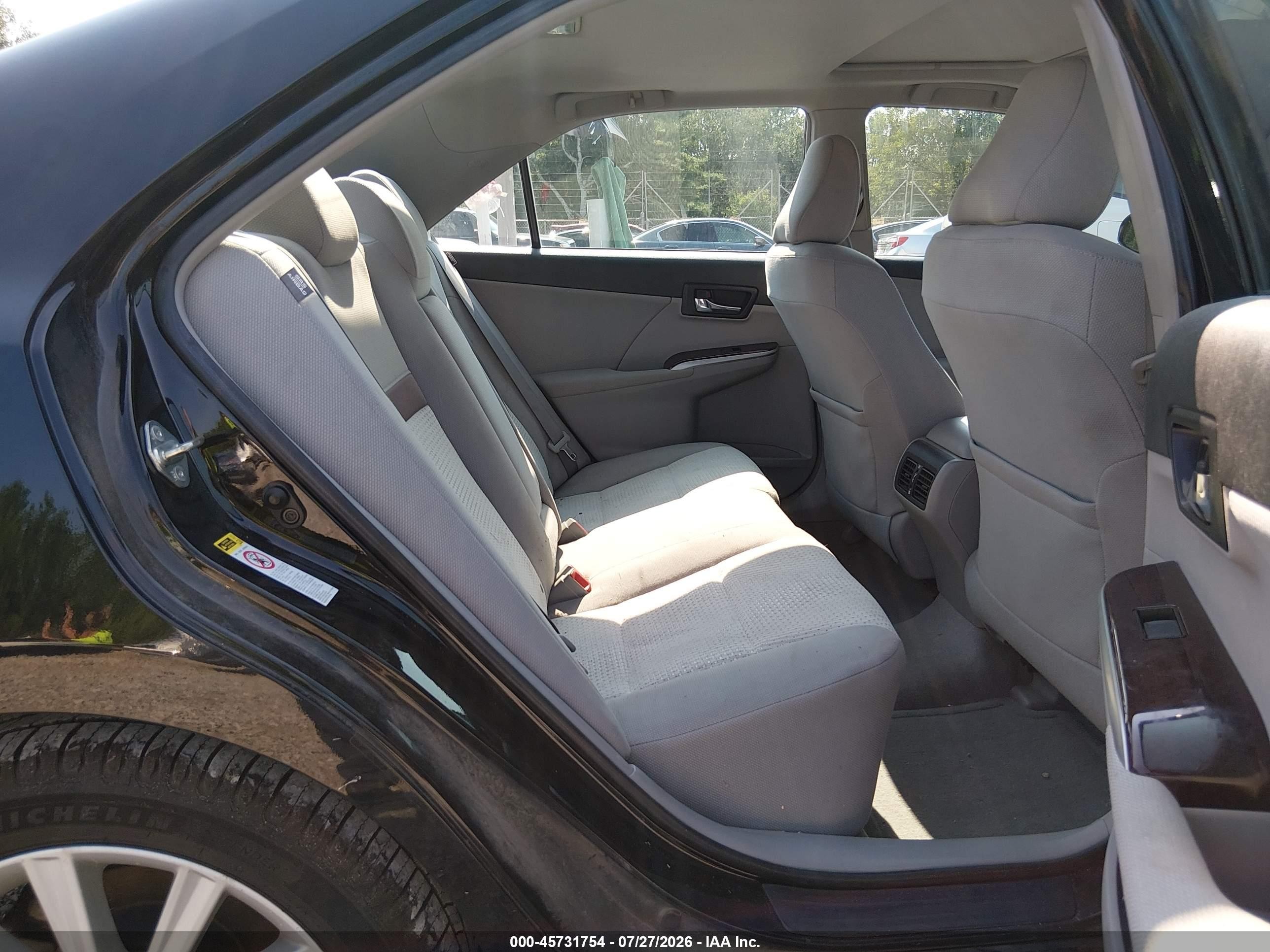 2012 Toyota Camry Xle Black vin: 4T1BF1FK7CU537544