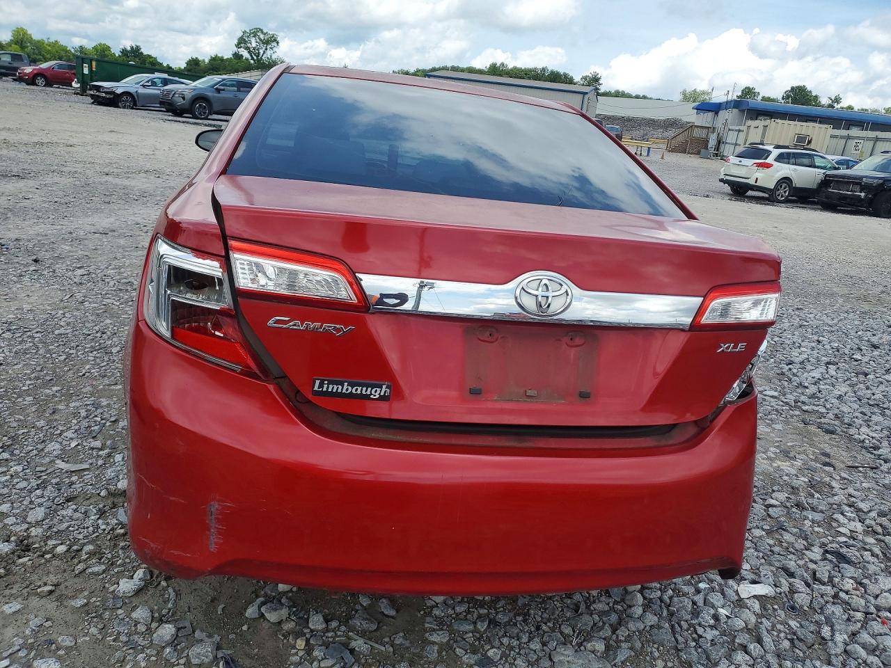 2012 Toyota Camry Xle Red vin: 4T1BF1FK7CU554778