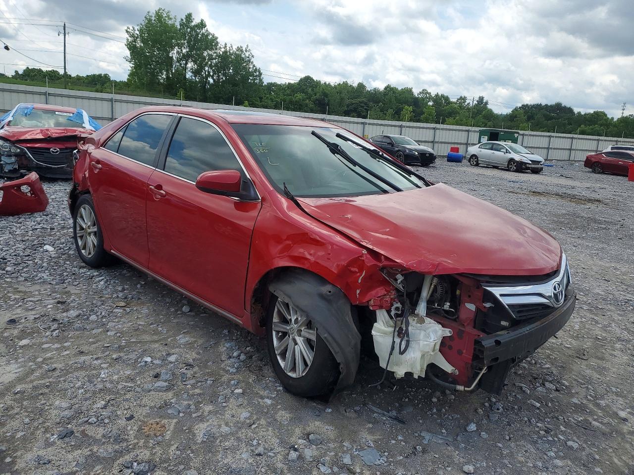 2012 Toyota Camry Xle Red vin: 4T1BF1FK7CU554778