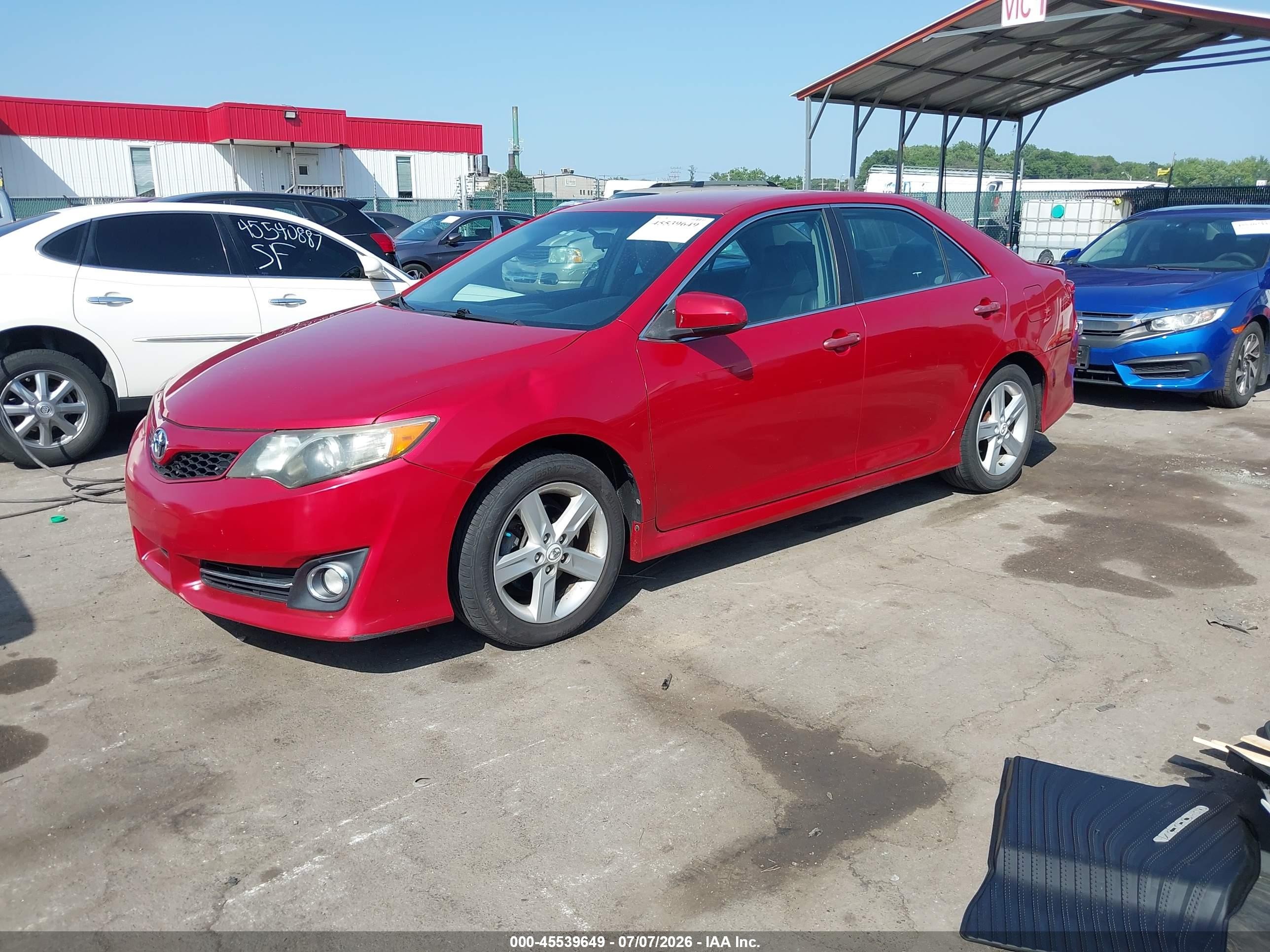 2012 Toyota Camry Se Red vin: 4T1BF1FK7CU569832