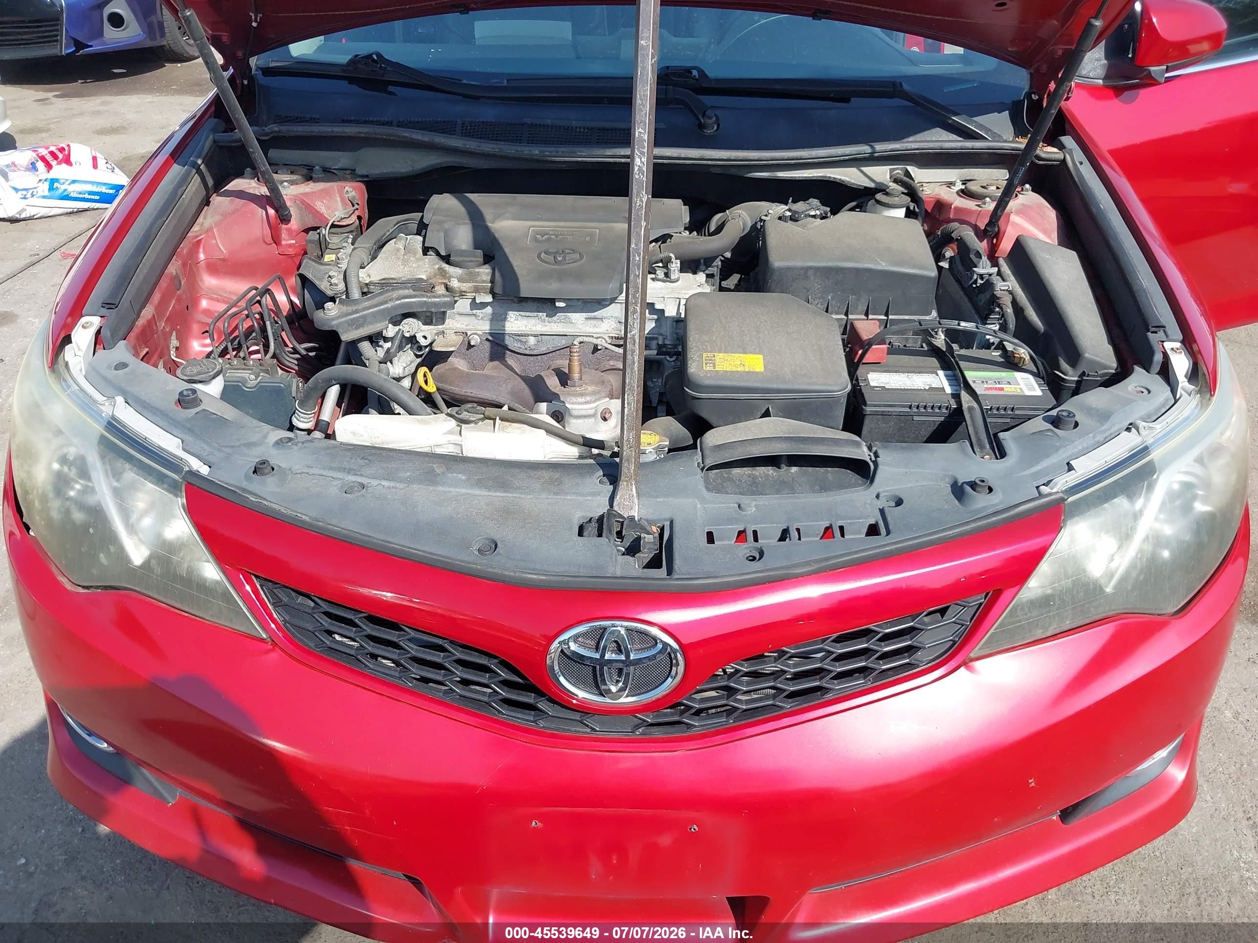 2012 Toyota Camry Se Red vin: 4T1BF1FK7CU569832