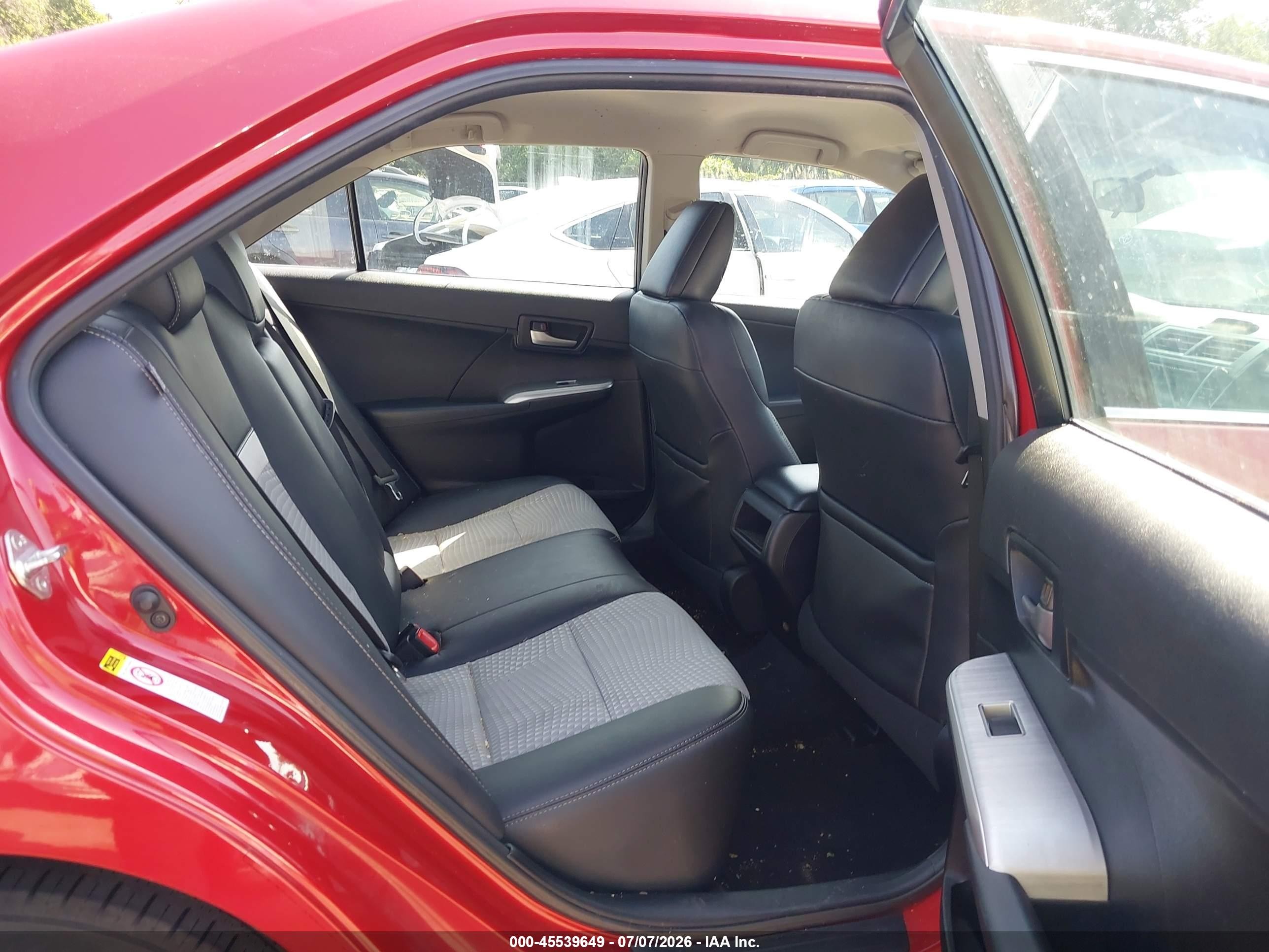 2012 Toyota Camry Se Red vin: 4T1BF1FK7CU569832