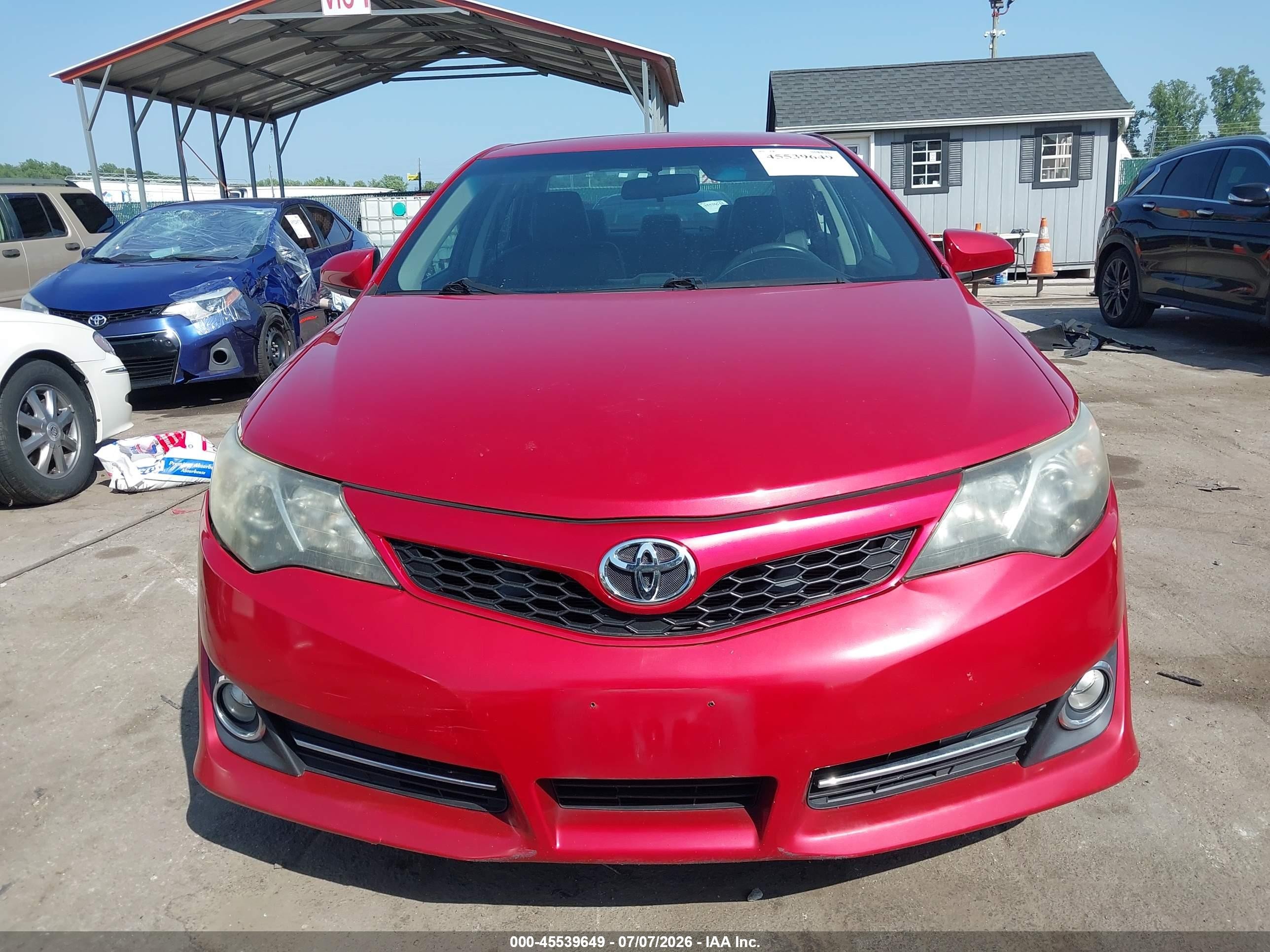 2012 Toyota Camry Se Red vin: 4T1BF1FK7CU569832