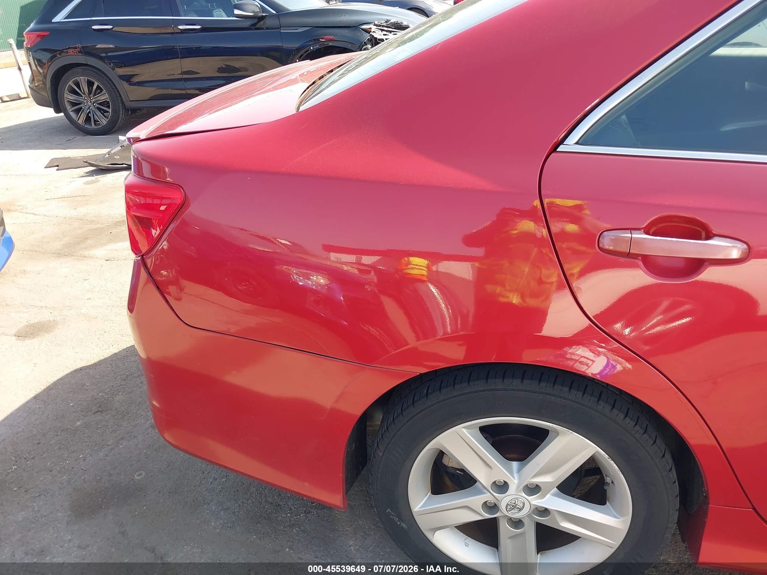 2012 Toyota Camry Se Red vin: 4T1BF1FK7CU569832