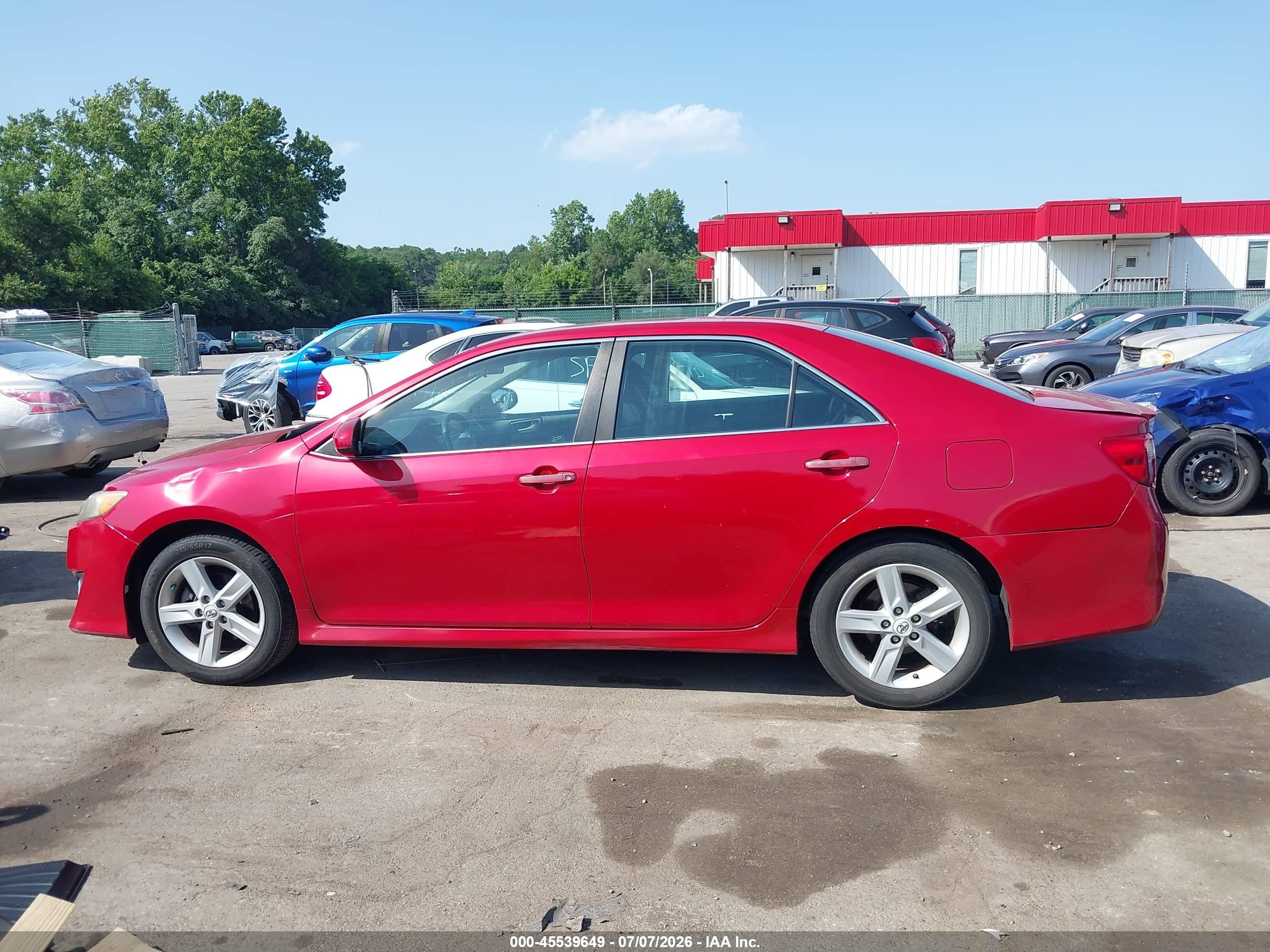 2012 Toyota Camry Se Red vin: 4T1BF1FK7CU569832