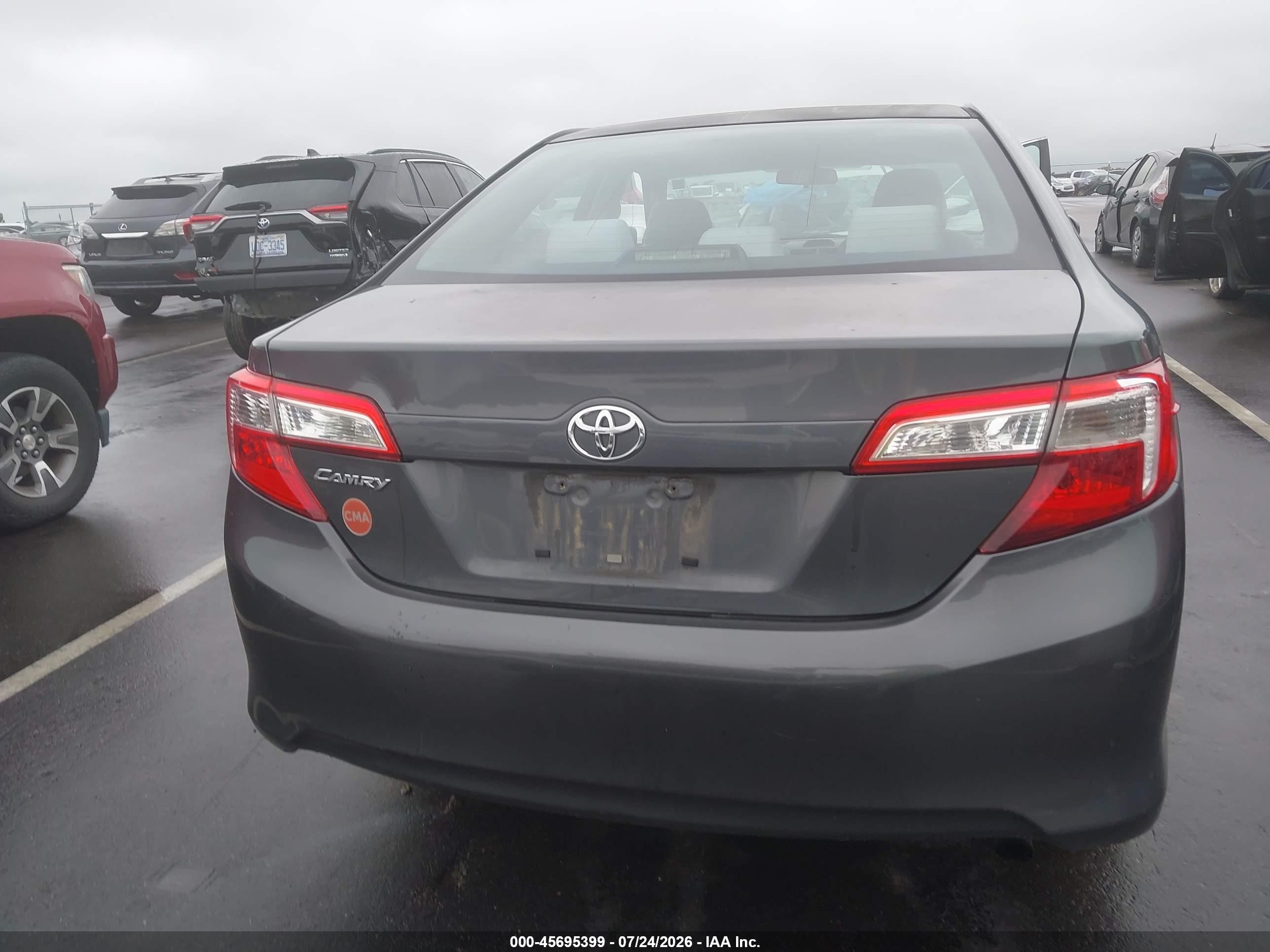 2012 Toyota Camry L Серый vin: 4T1BF1FK7CU572939